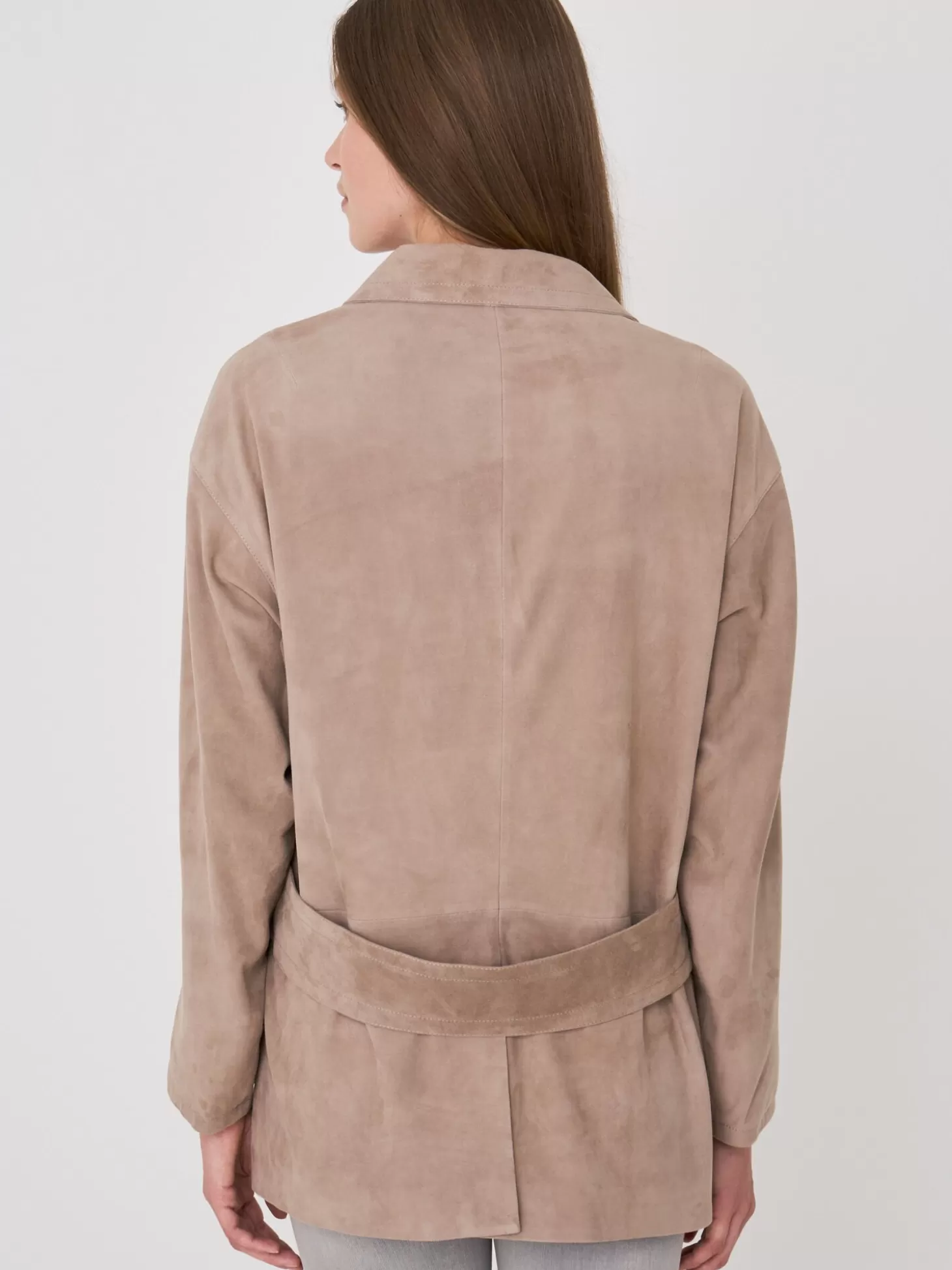 REPEAT cashmere Blazer Decontracte En Daim Taupe Cheap