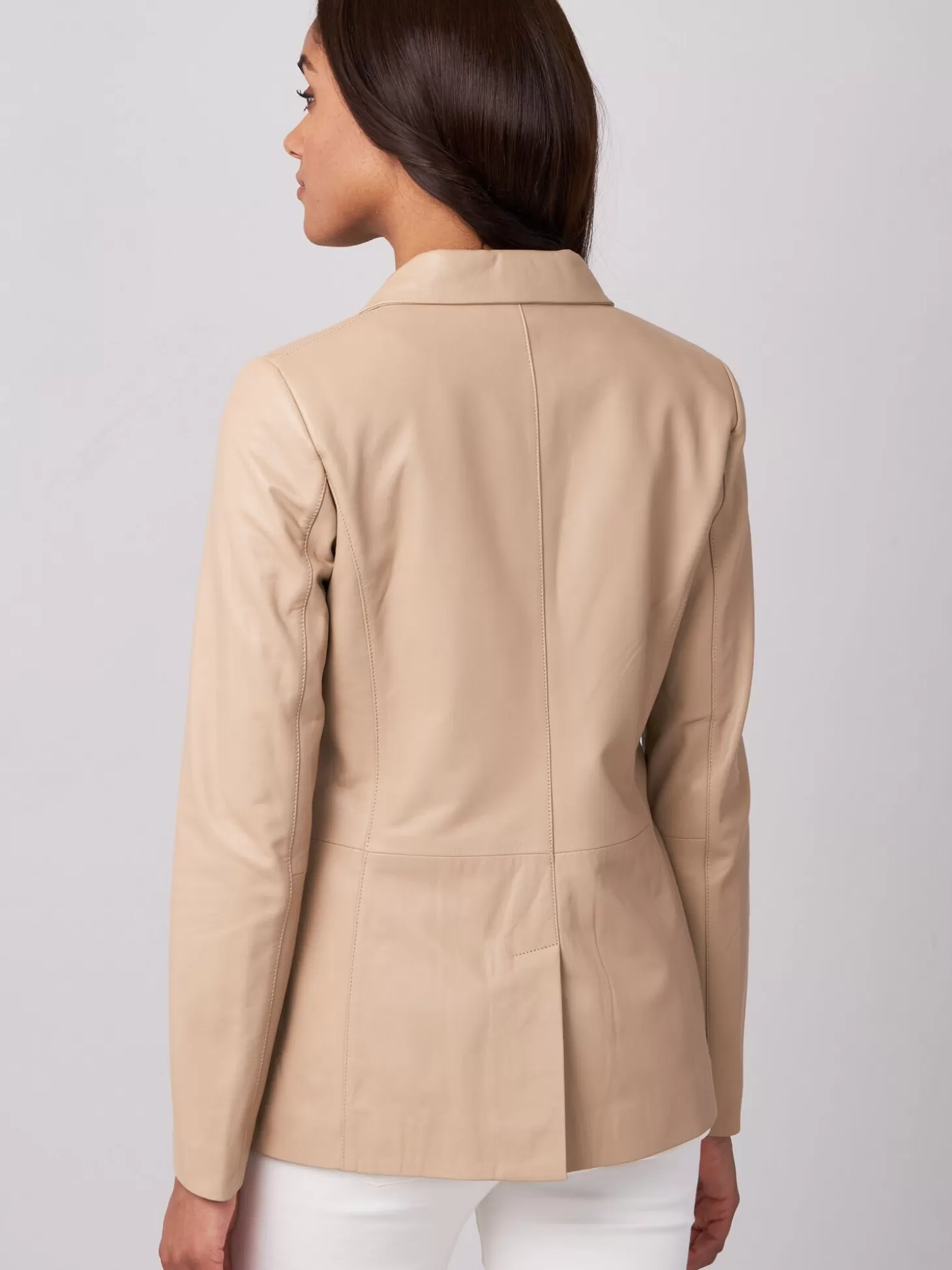 REPEAT cashmere Blazer En Cuir Nougat Online