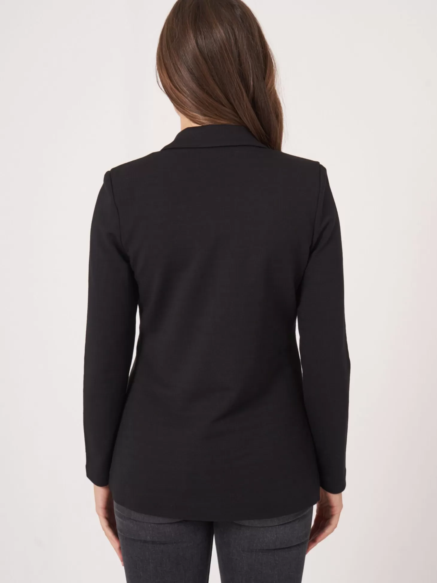 REPEAT cashmere Blazer Mi-Long En Tissu A Sweatshirt Black Discount