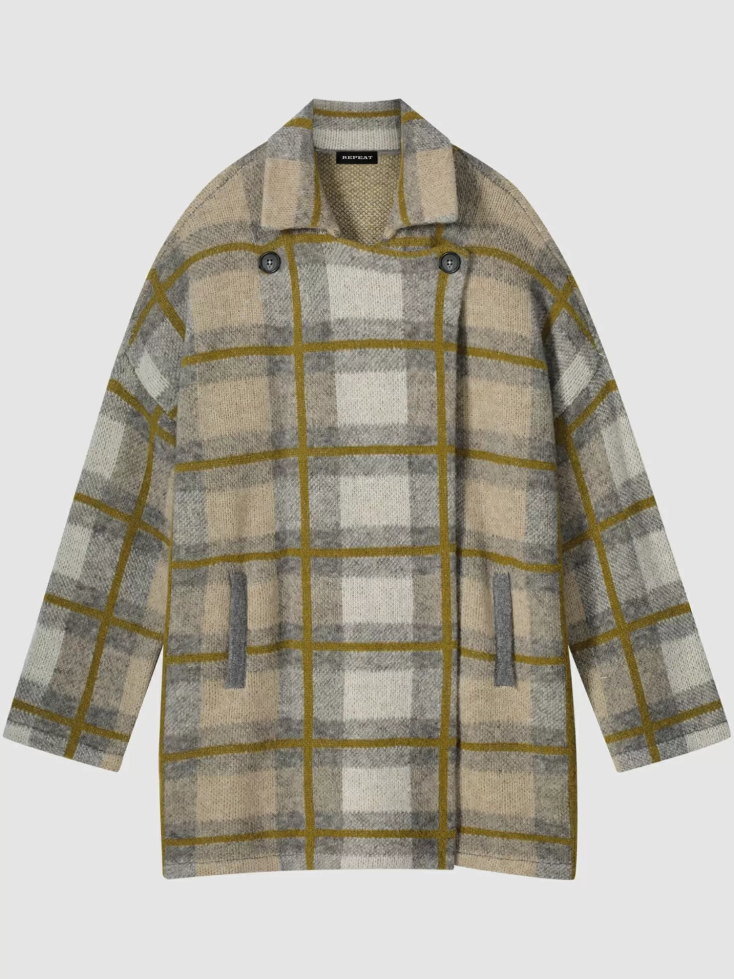 REPEAT cashmere Blouson A Carreaux Check Discount