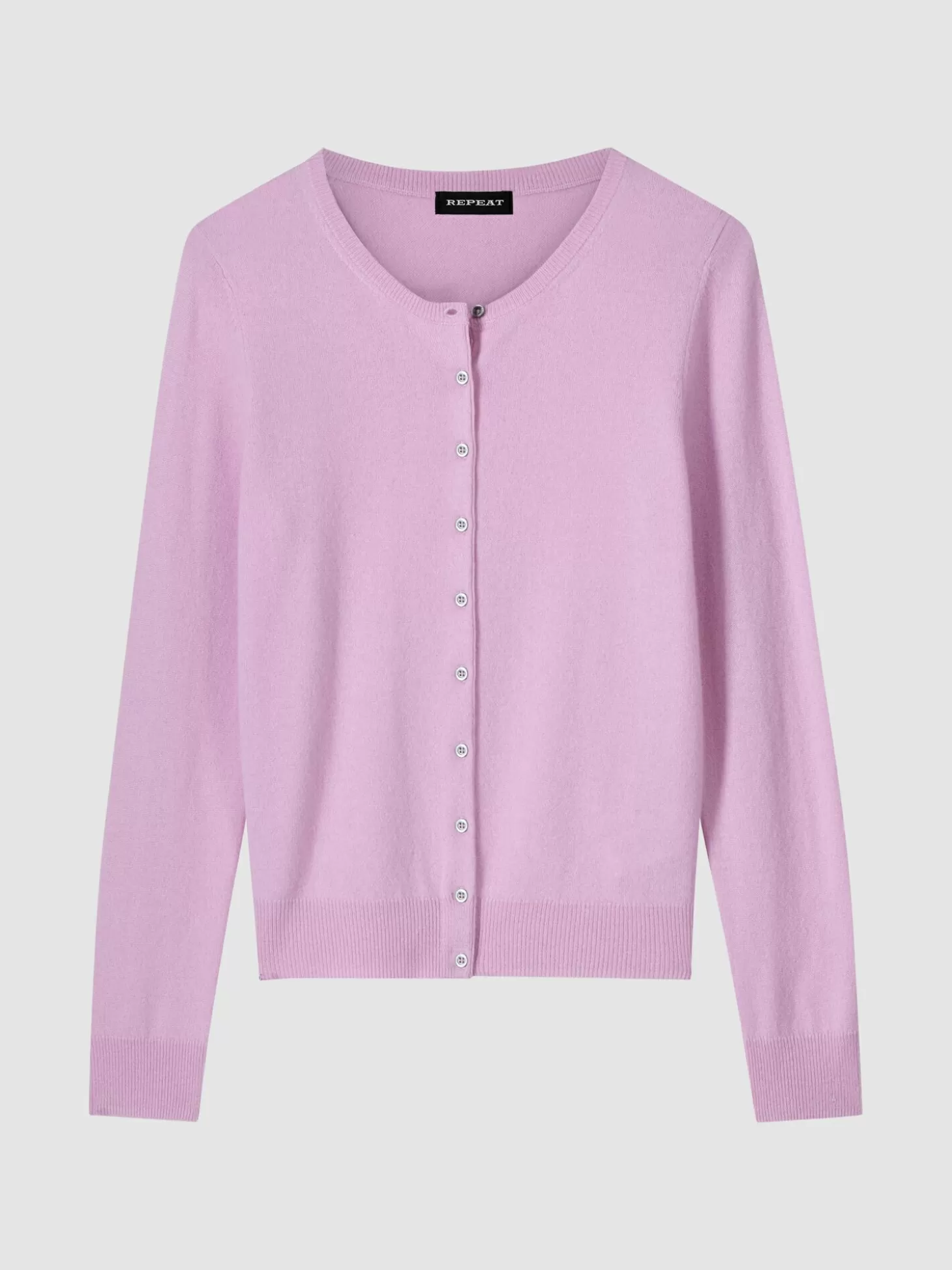 REPEAT cashmere Cardigan Classique A Col Rond En Cachemire Biologique Candy Best Sale