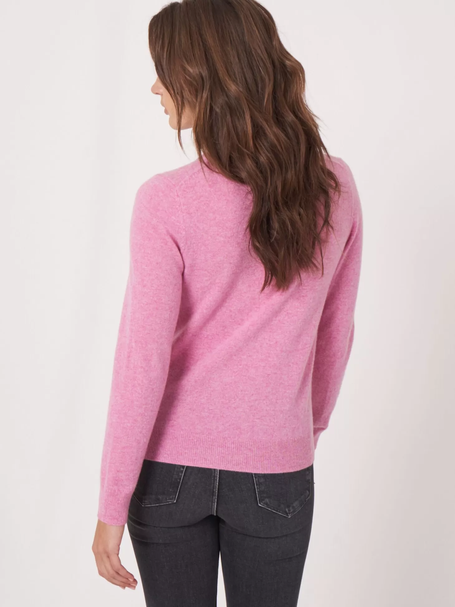 REPEAT cashmere Cardigan Classique A Col Rond En Cachemire Biologique Blossom Cheap