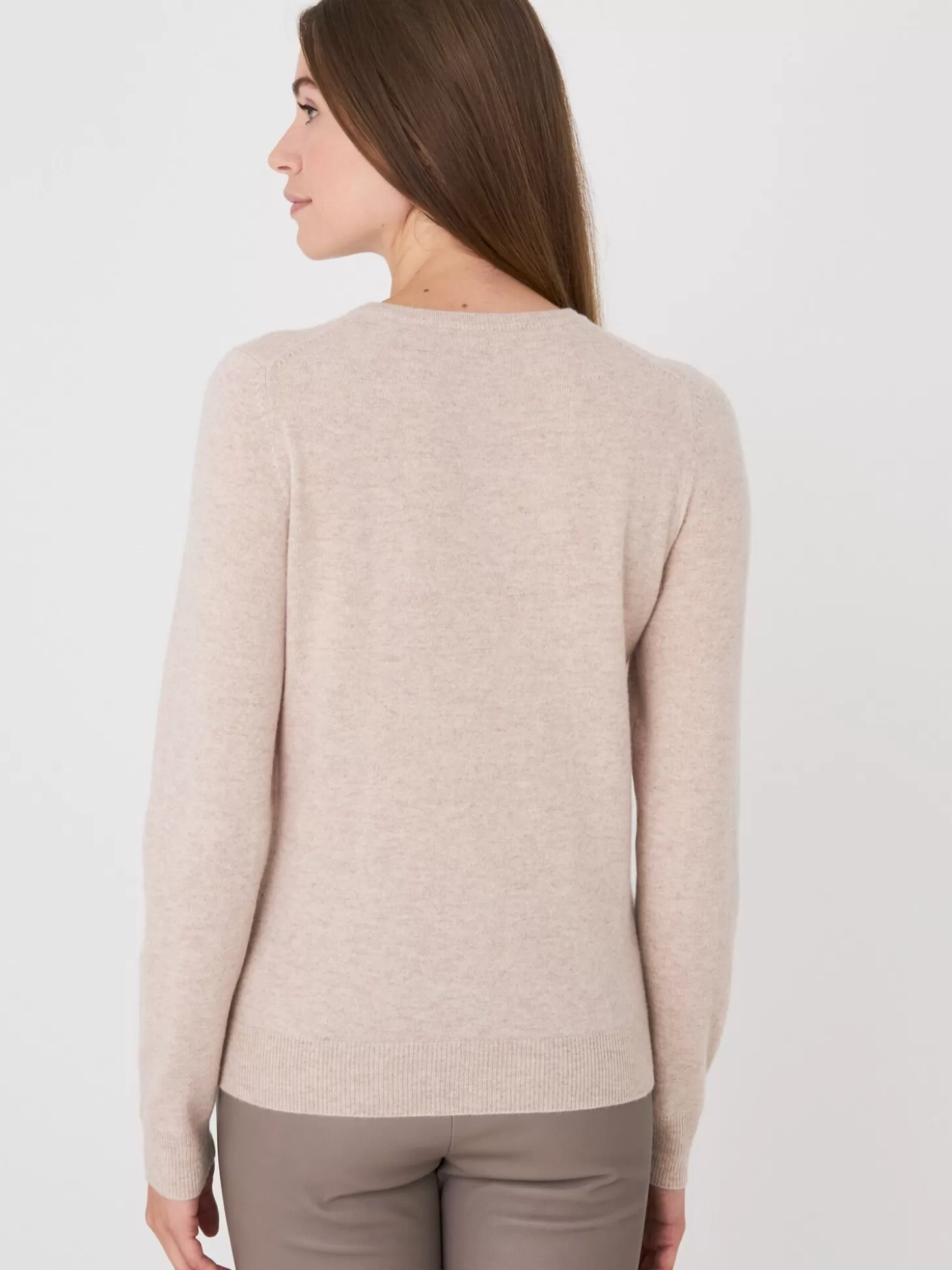 REPEAT cashmere Cardigan Classique A Col Rond En Cachemire Biologique Beige Flash Sale