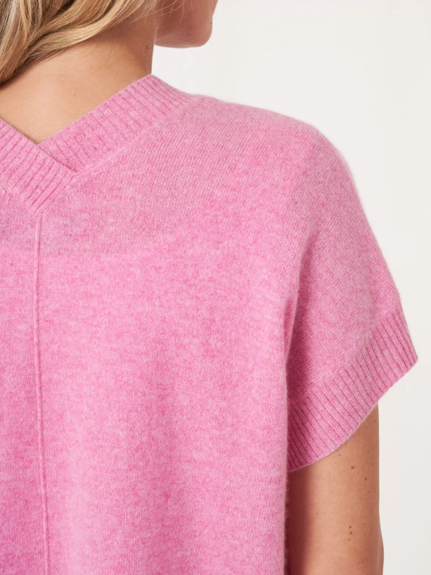 REPEAT cashmere Cardigan Court Et Ouvert A Col V Sur Le Dos Blossom Sale