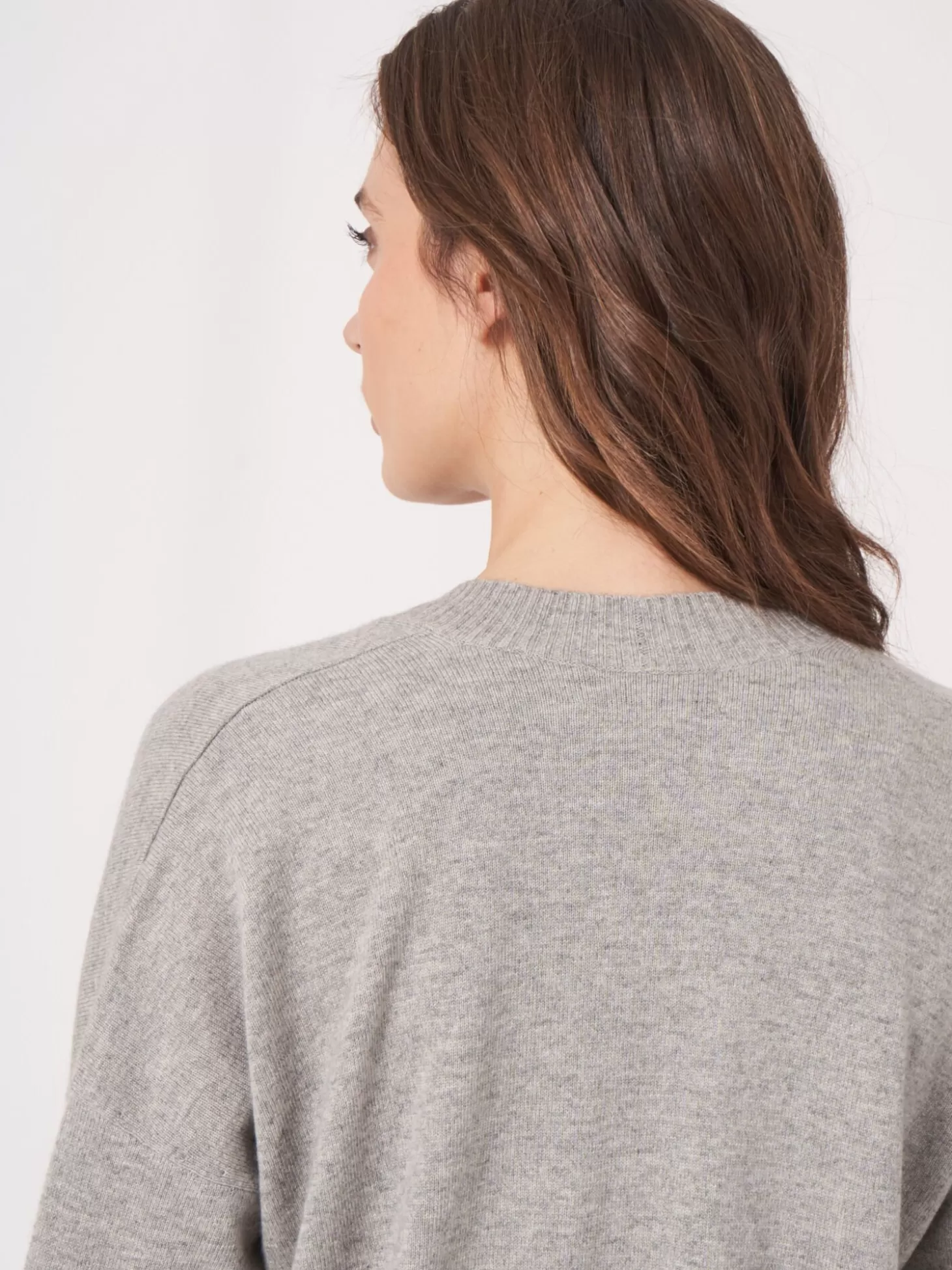 REPEAT cashmere Cardigan Ouvert En Cachemire Et Soie Melanges Avec Poches Sur Le Devant Silver Grey Best