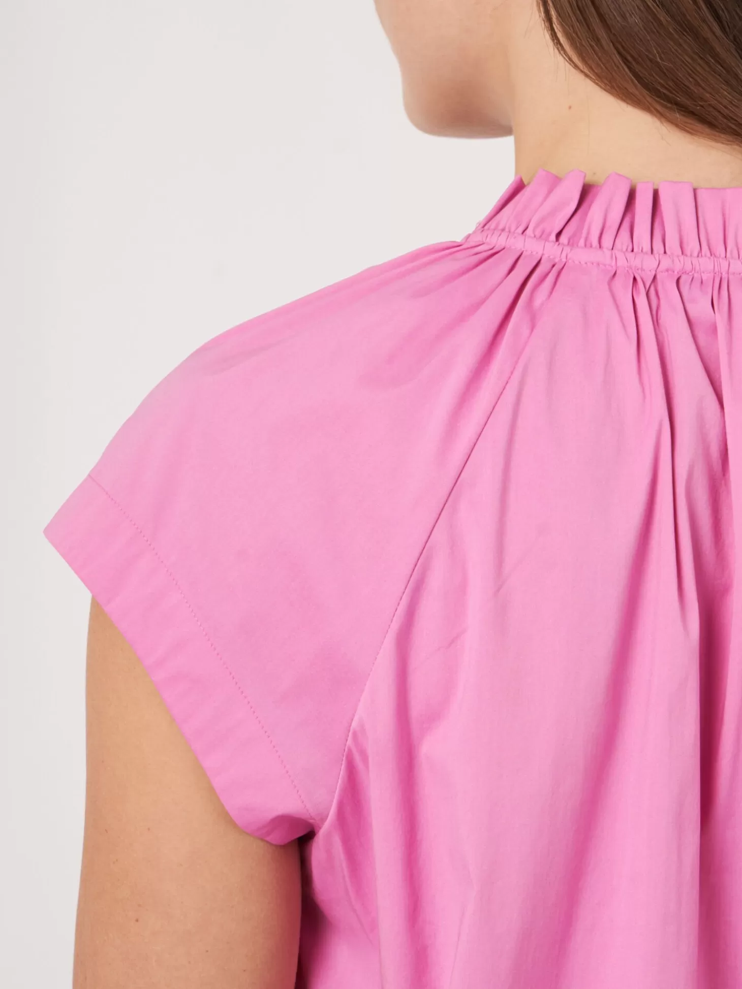 REPEAT cashmere Chemisier A Encolure Froncee Avec Cordon De Serrage Blossom Online