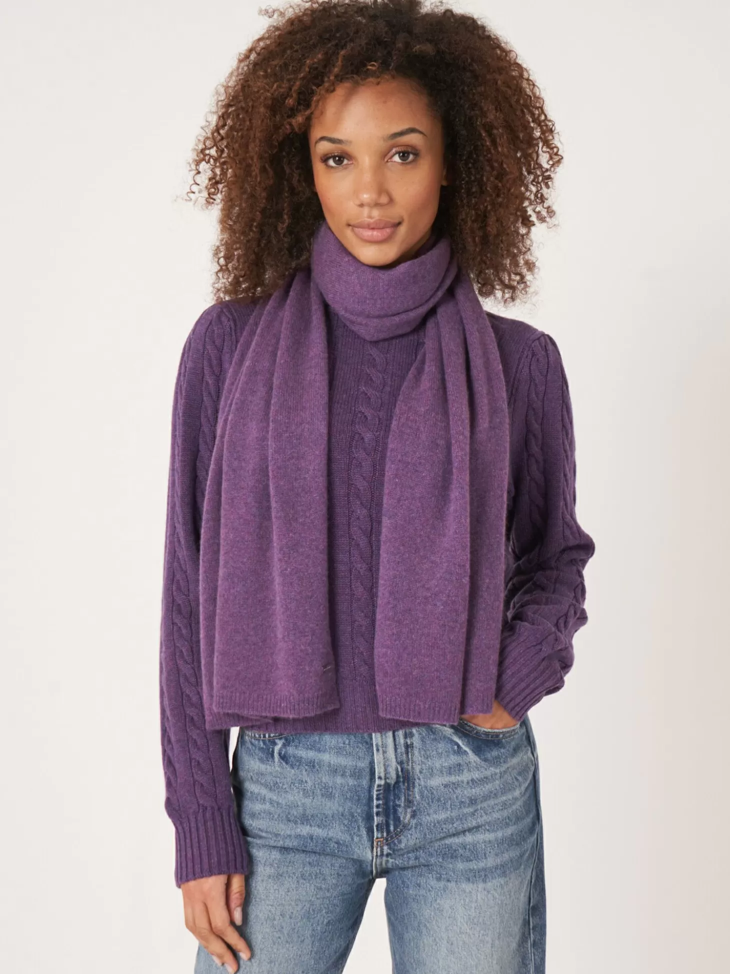 REPEAT cashmere Echarpe Classique En Cachemire Biologique Amethyst Hot