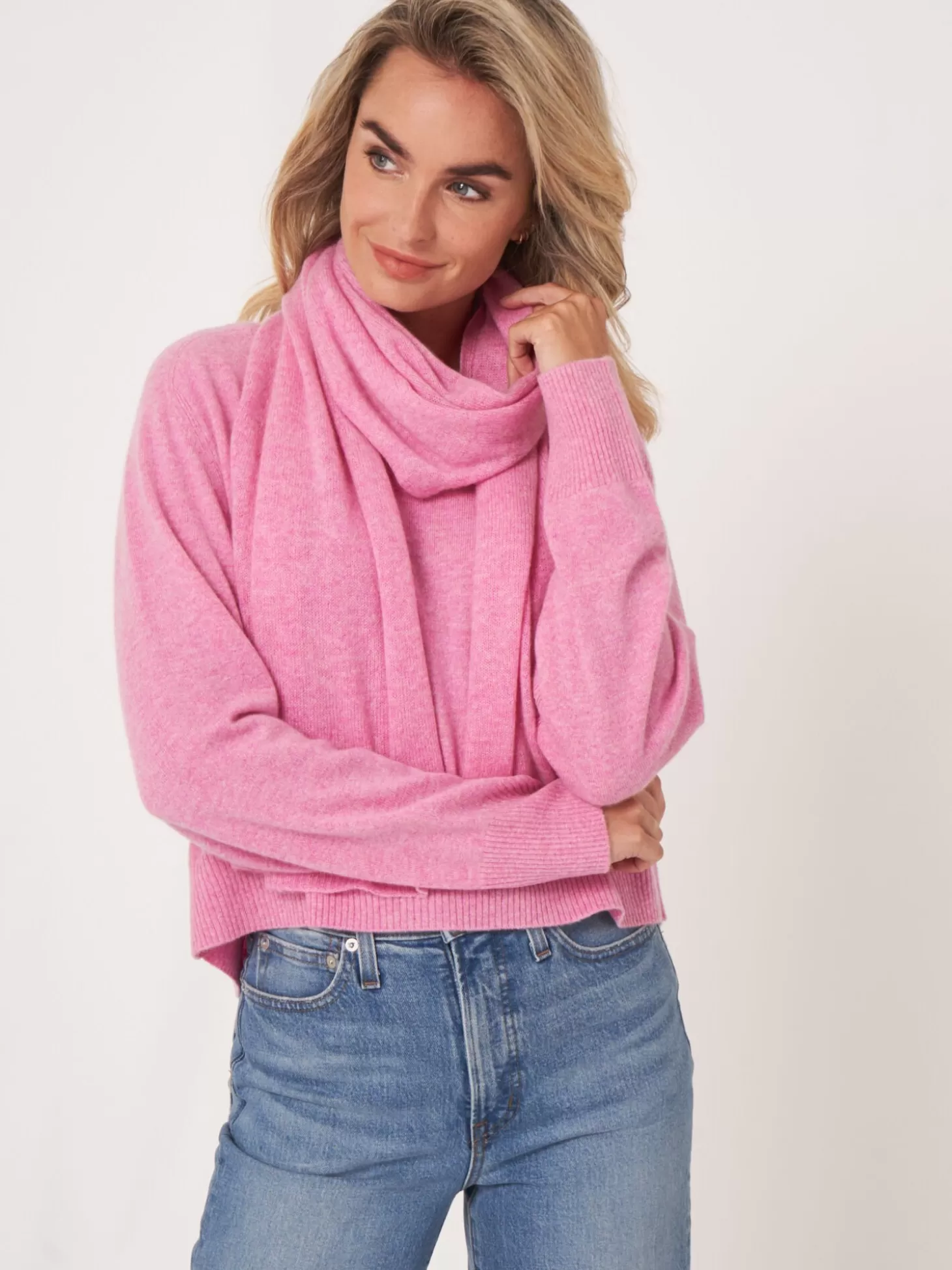 REPEAT cashmere Echarpe Classique En Cachemire Biologique Blossom New