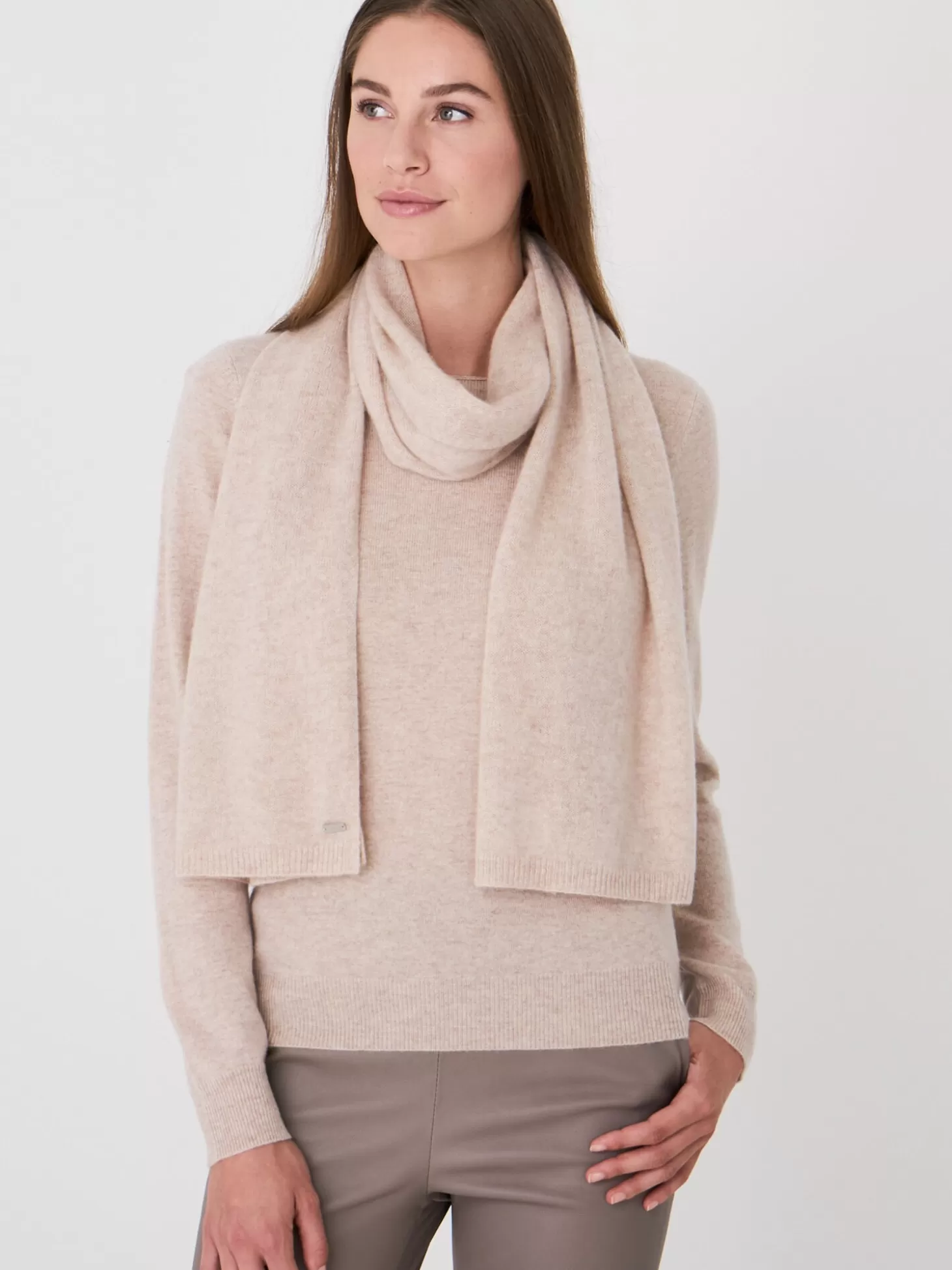 REPEAT cashmere Echarpe Classique En Cachemire Biologique Beige Flash Sale