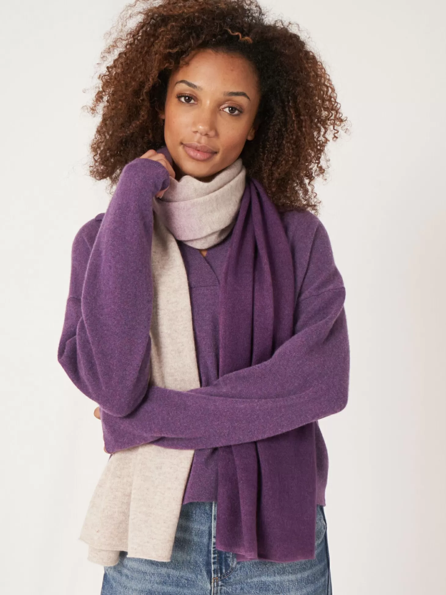 REPEAT cashmere Echarpe Degrade En Cachemire Amethyst Best