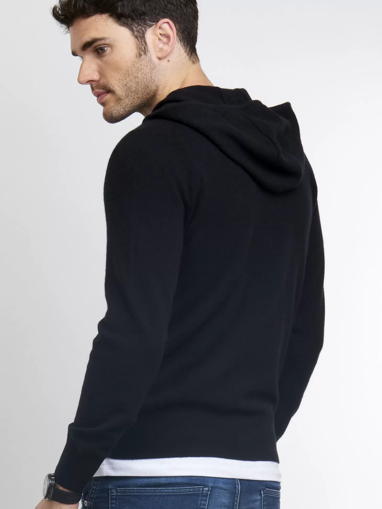 REPEAT cashmere Hoodie Pour Homme En Cachemire Black Outlet