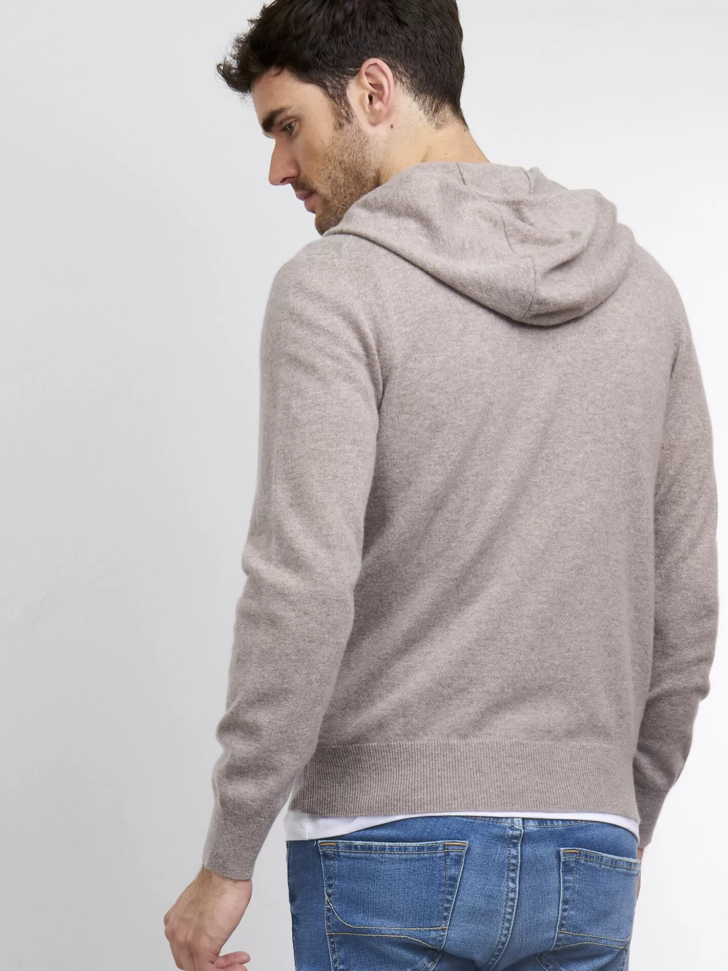 REPEAT cashmere Hoodie Pour Homme En Cachemire Sand Best Sale