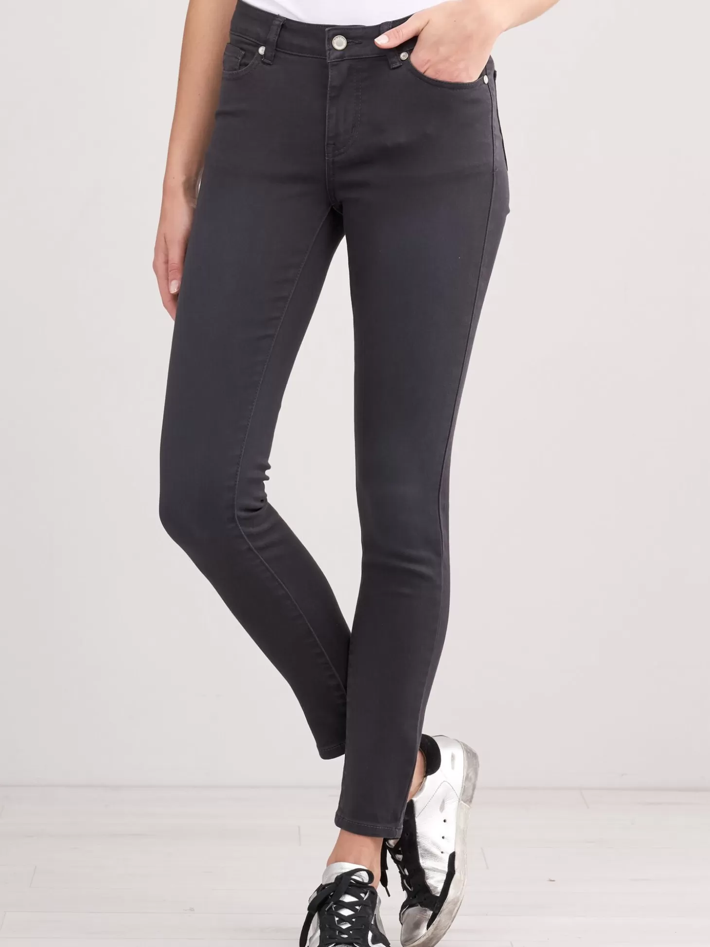 REPEAT cashmere Jean Coupe Droite Dark Grey Clearance