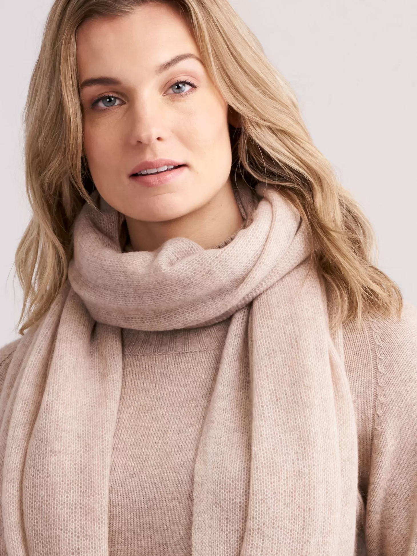 REPEAT cashmere Large Echarpe En Cachemire Sand Clearance