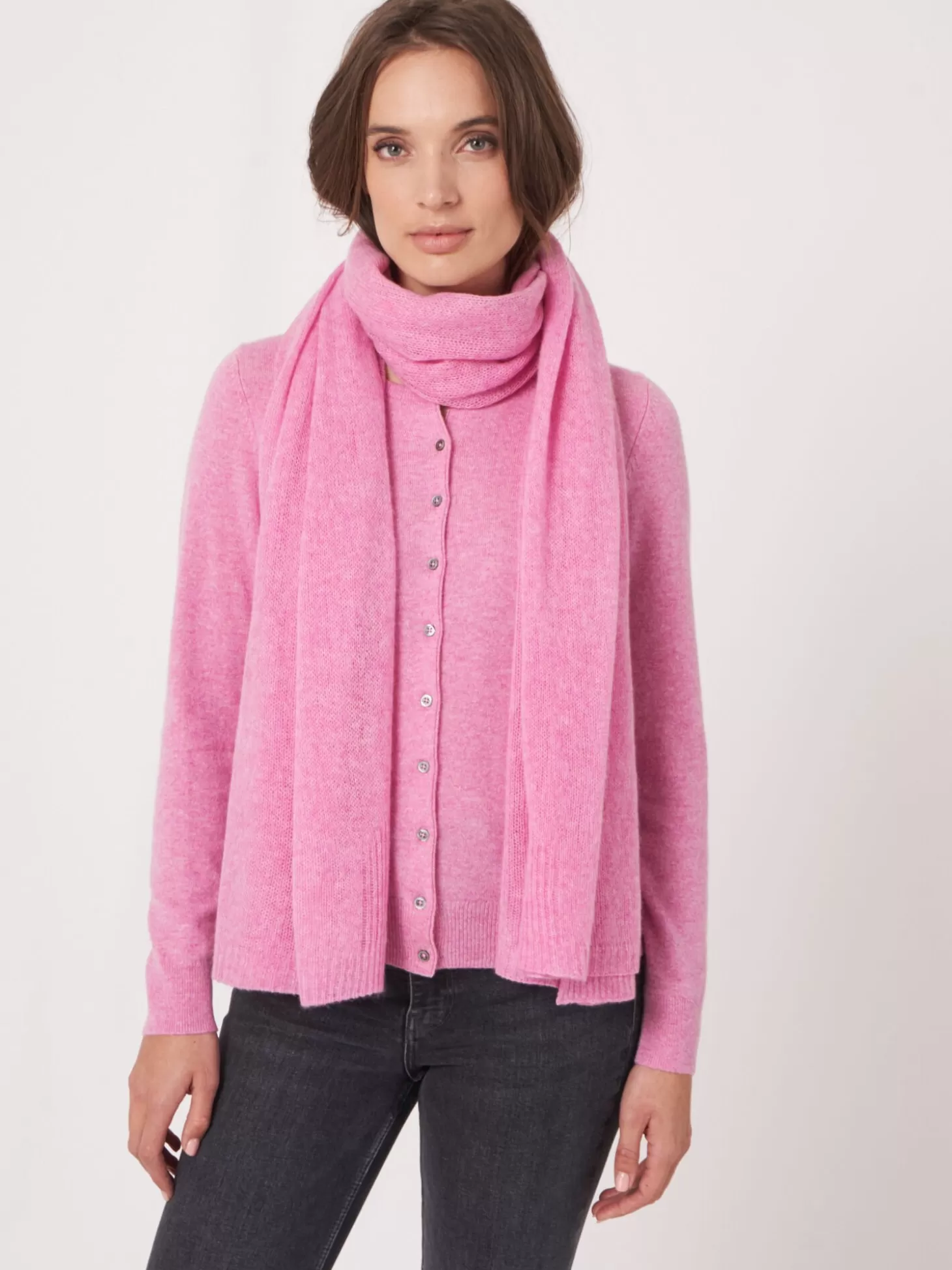 REPEAT cashmere Large Echarpe En Cachemire Biologique Blossom Clearance