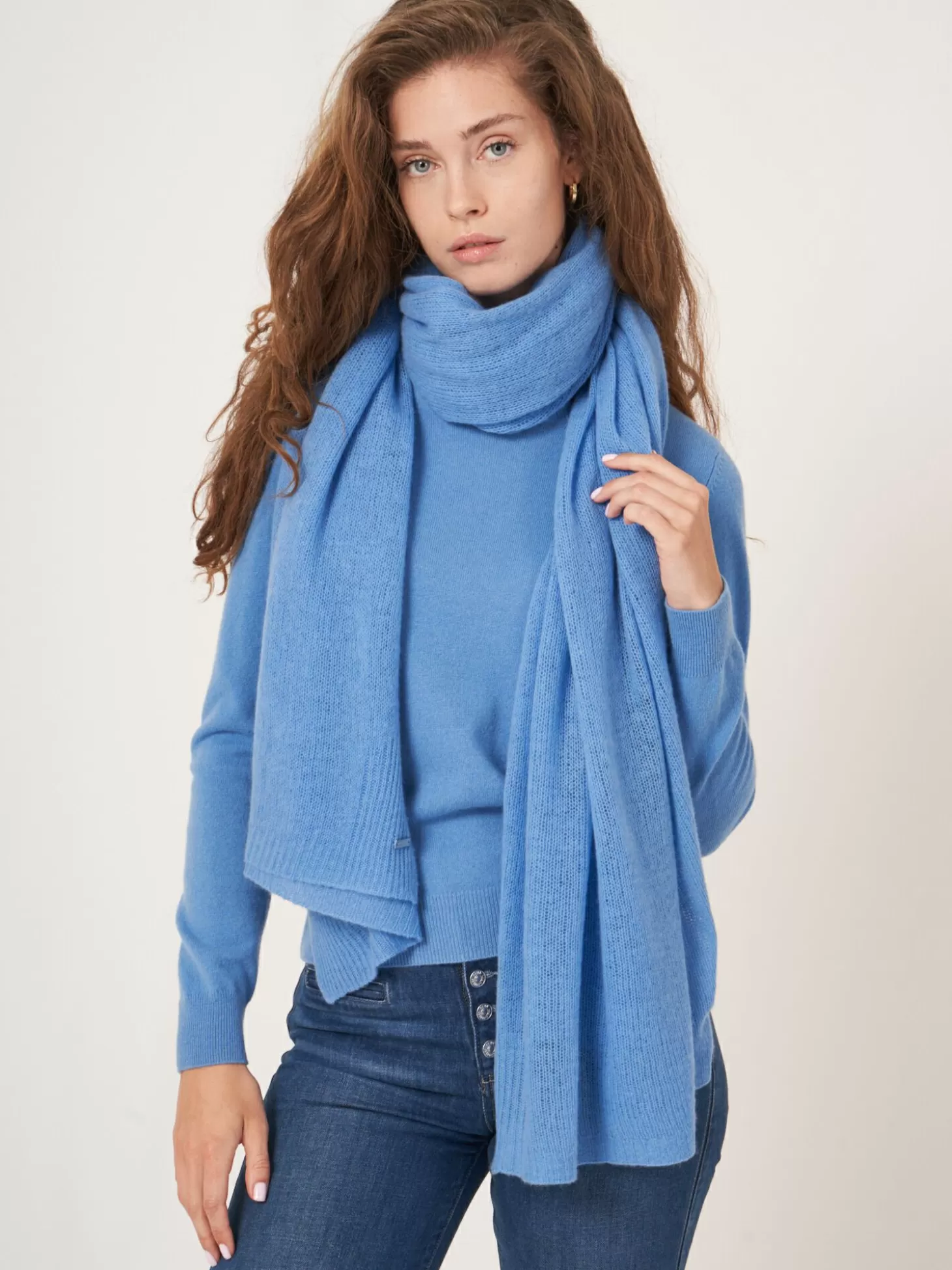 REPEAT cashmere Large Echarpe En Cachemire Biologique Sky Outlet