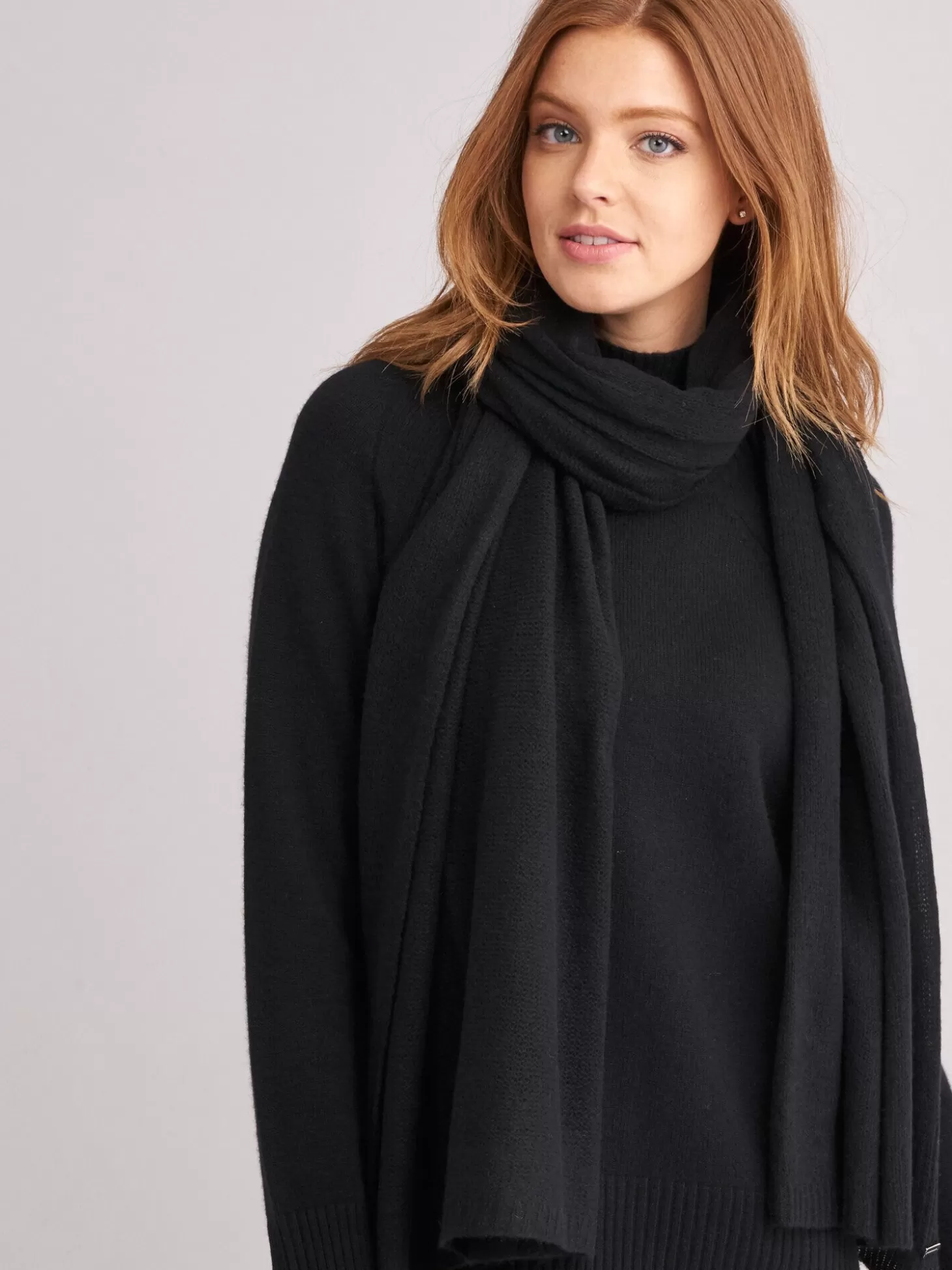 REPEAT cashmere Large Echarpe En Cachemire Biologique Black Online