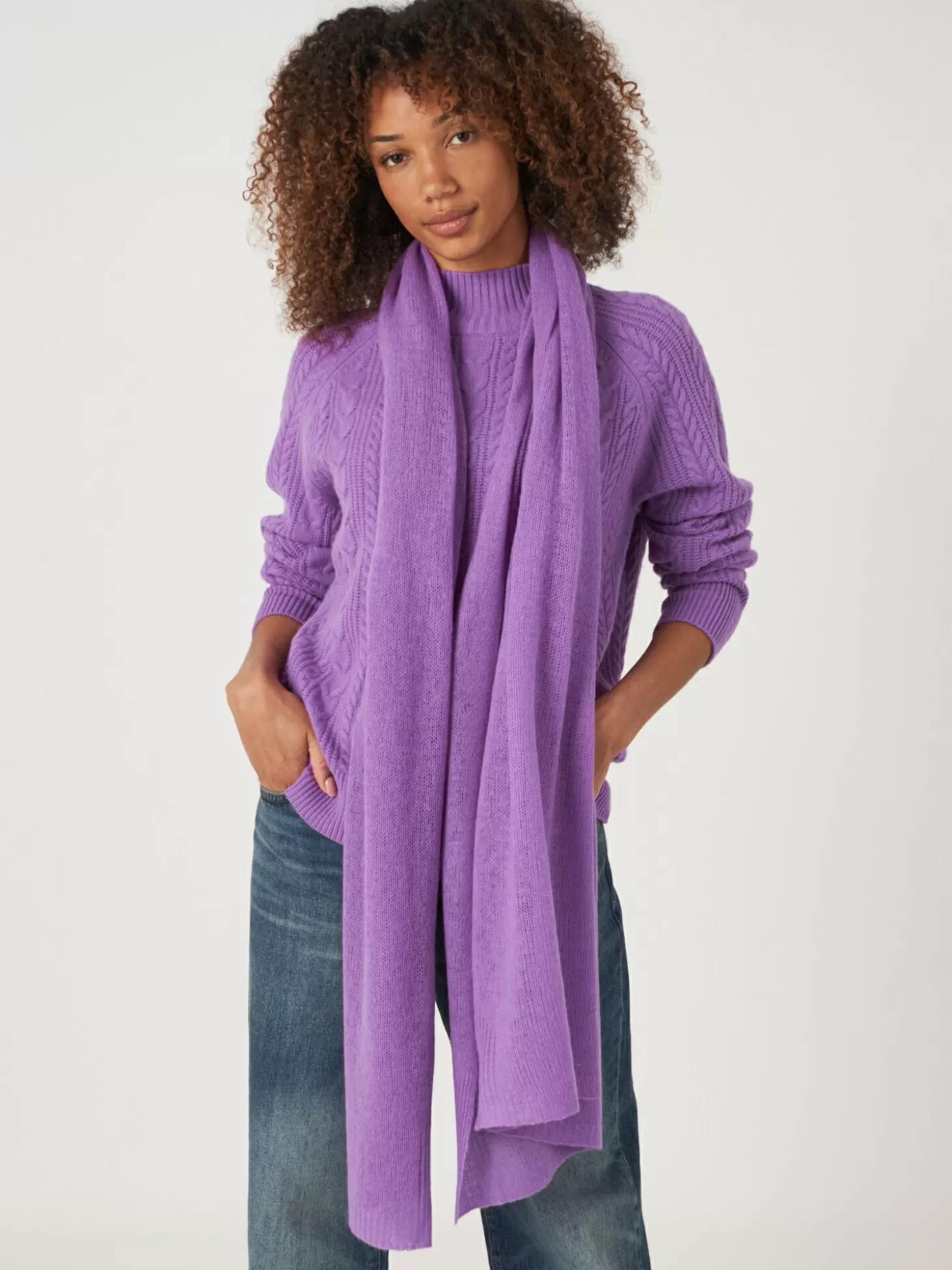 REPEAT cashmere Large Echarpe En Cachemire Biologique Lilac Store