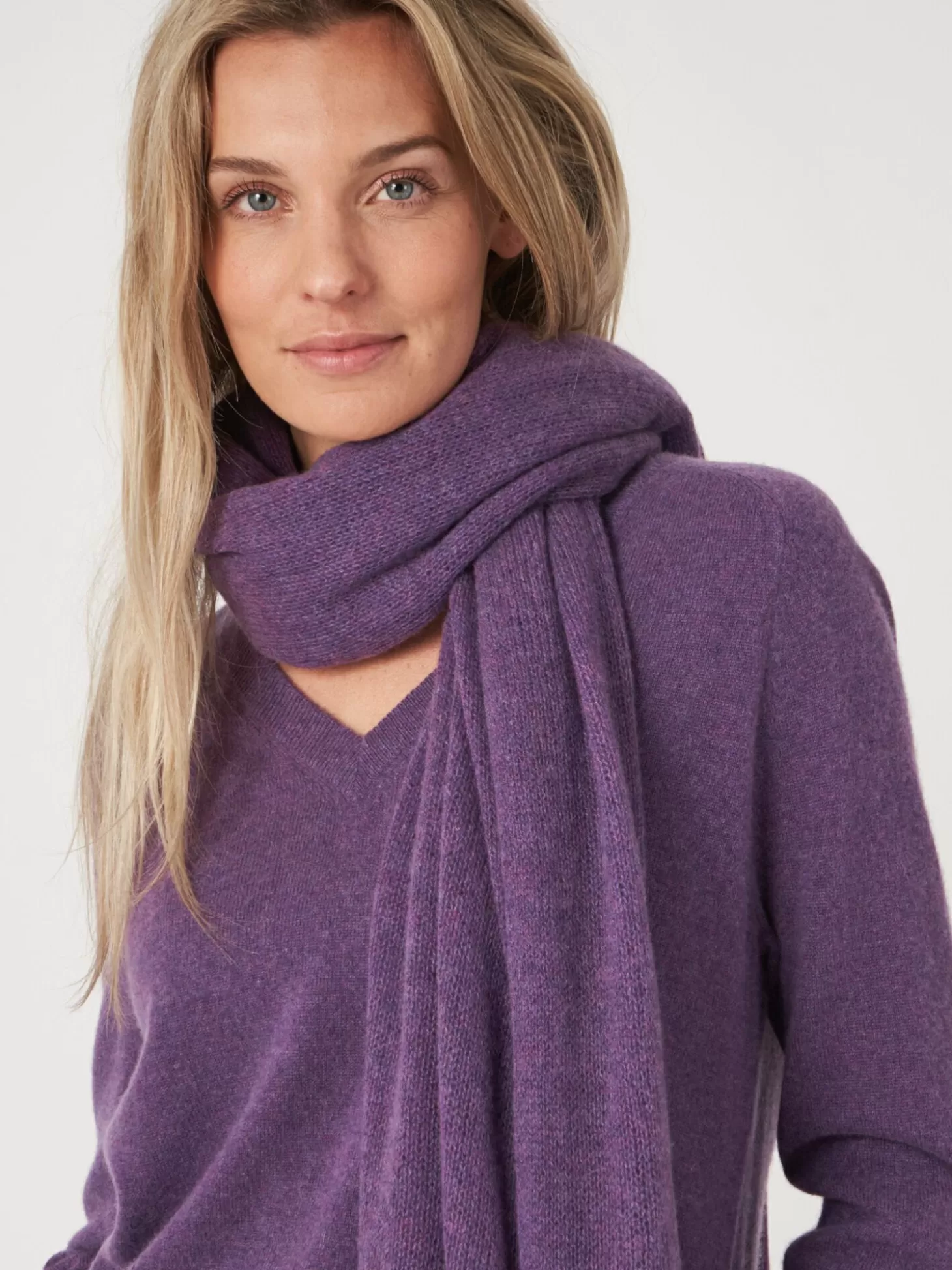 REPEAT cashmere Large Echarpe En Cachemire Biologique Amethyst Discount