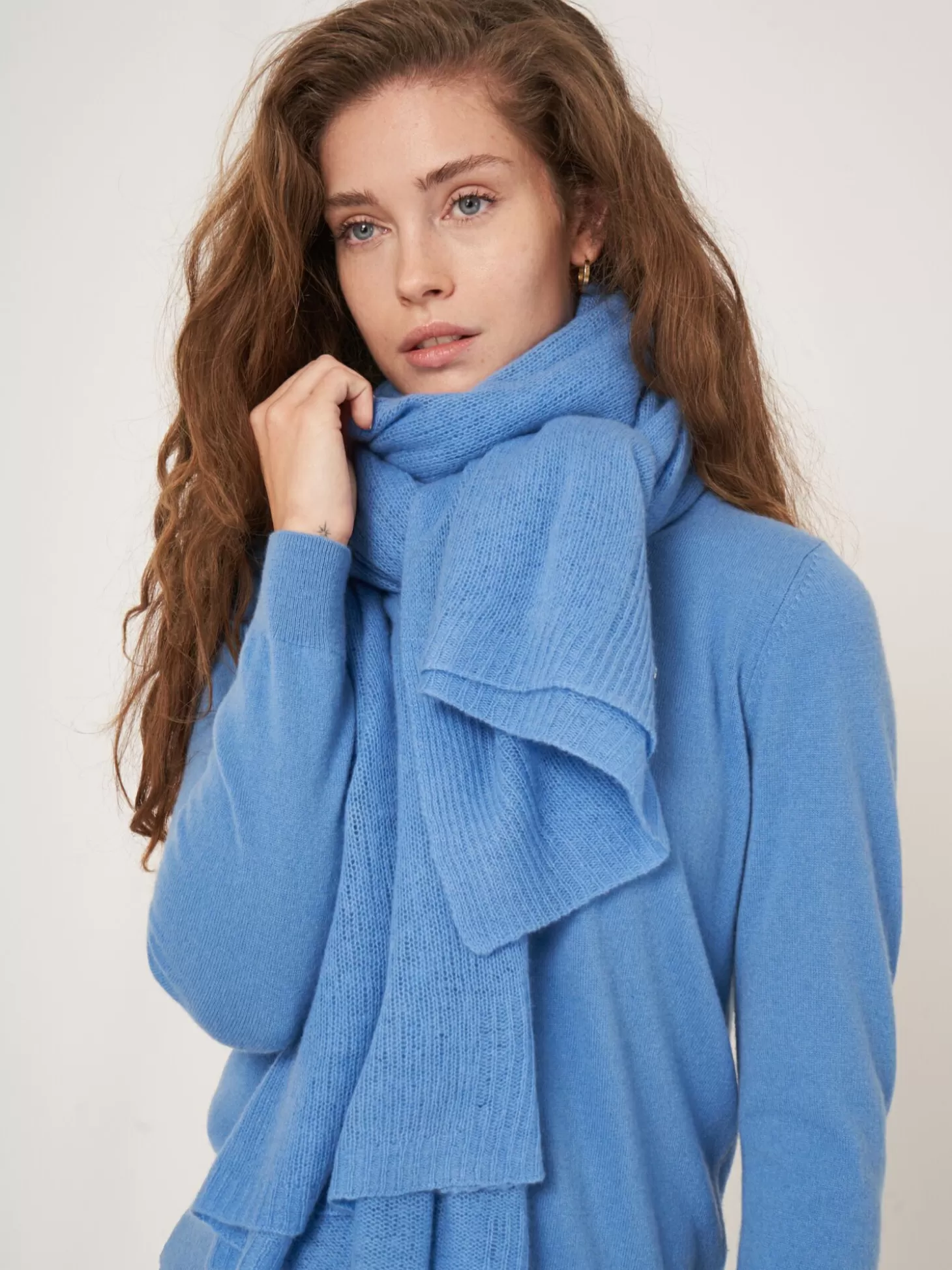 REPEAT cashmere Large Echarpe En Cachemire Biologique Sky Outlet