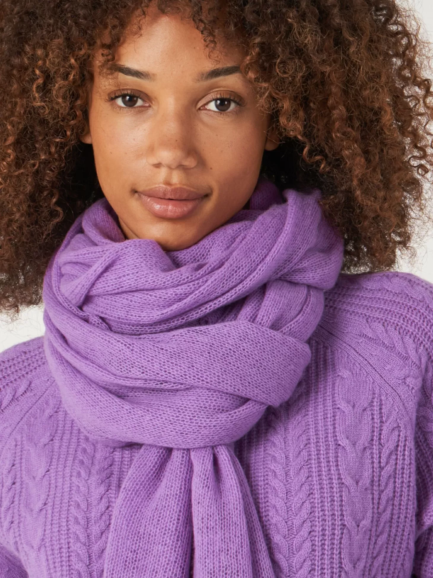 REPEAT cashmere Large Echarpe En Cachemire Biologique Lilac Store