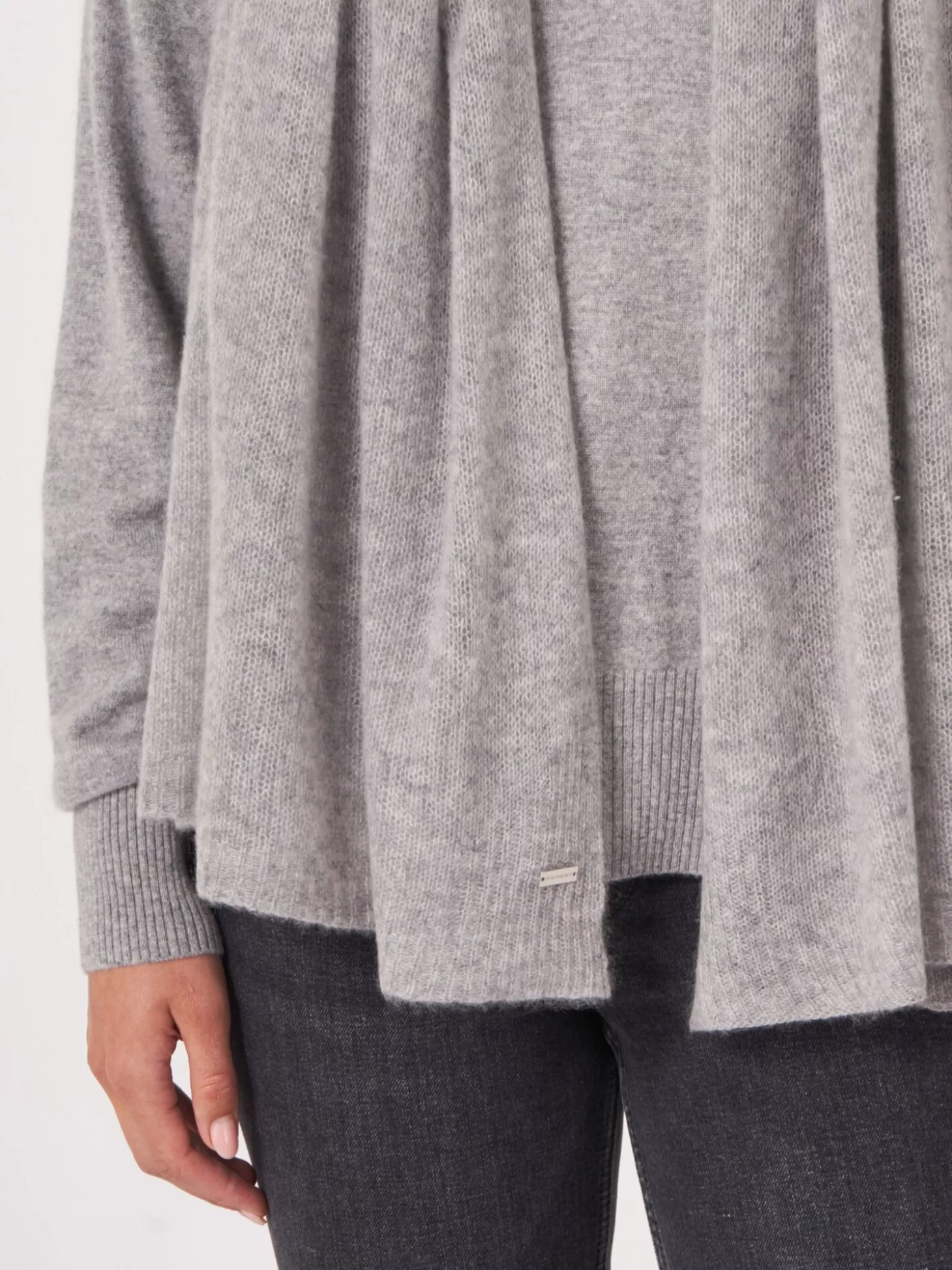 REPEAT cashmere Large Echarpe En Cachemire Biologique Light Grey Best Sale