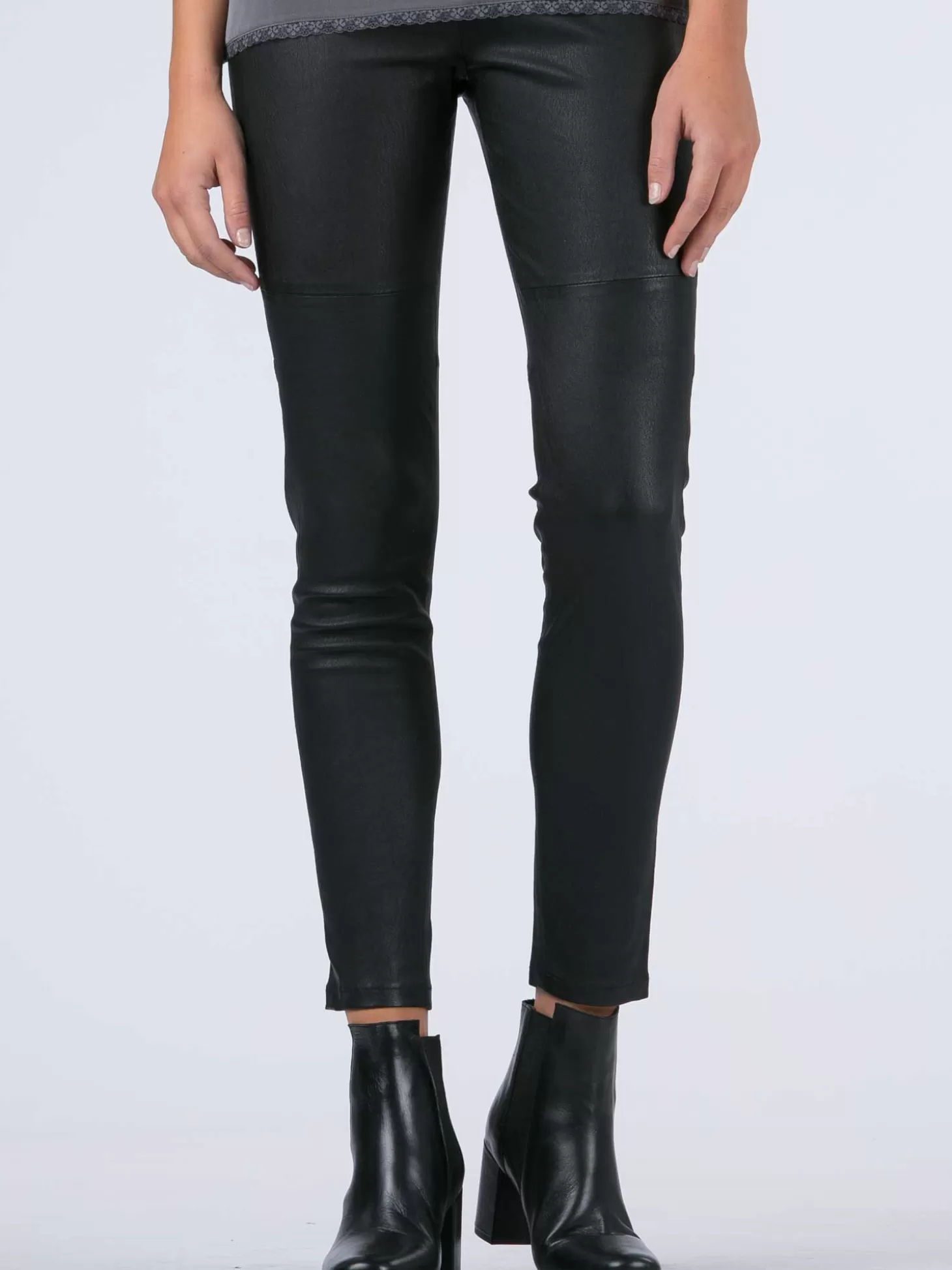 REPEAT cashmere Legging En Cuir Black Clearance