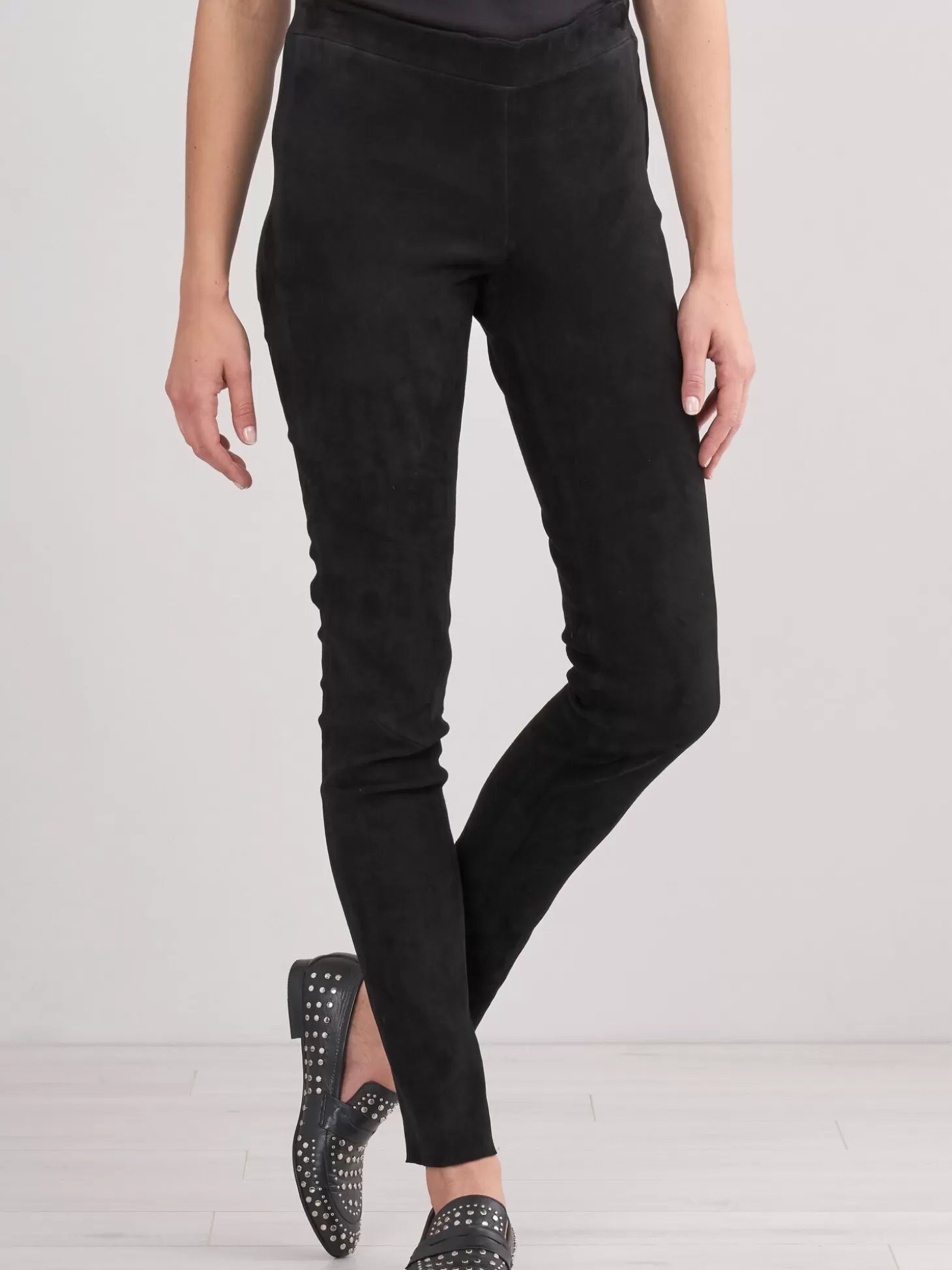 REPEAT cashmere Leggings En Daim Black Discount