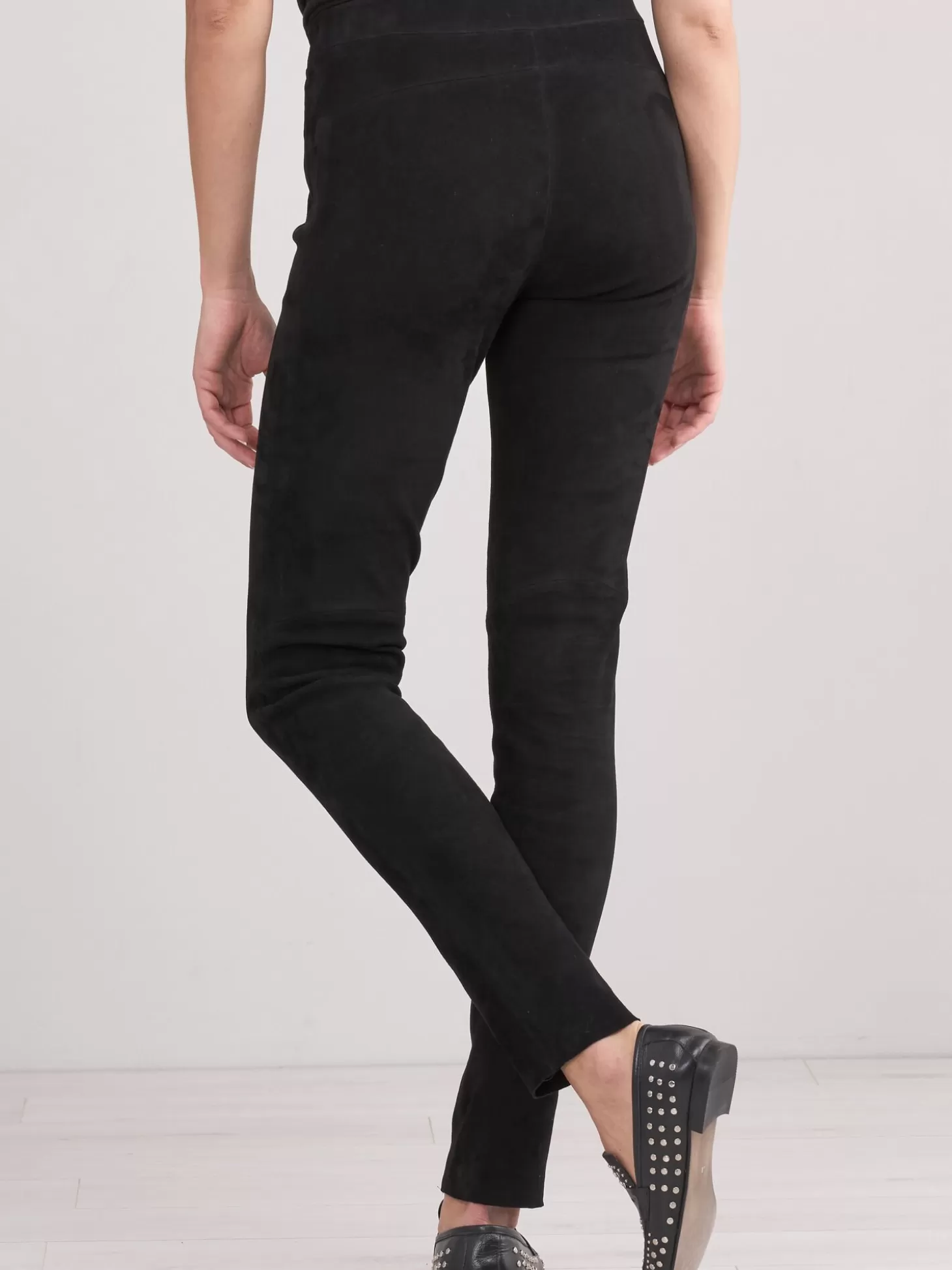 REPEAT cashmere Leggings En Daim Black Discount