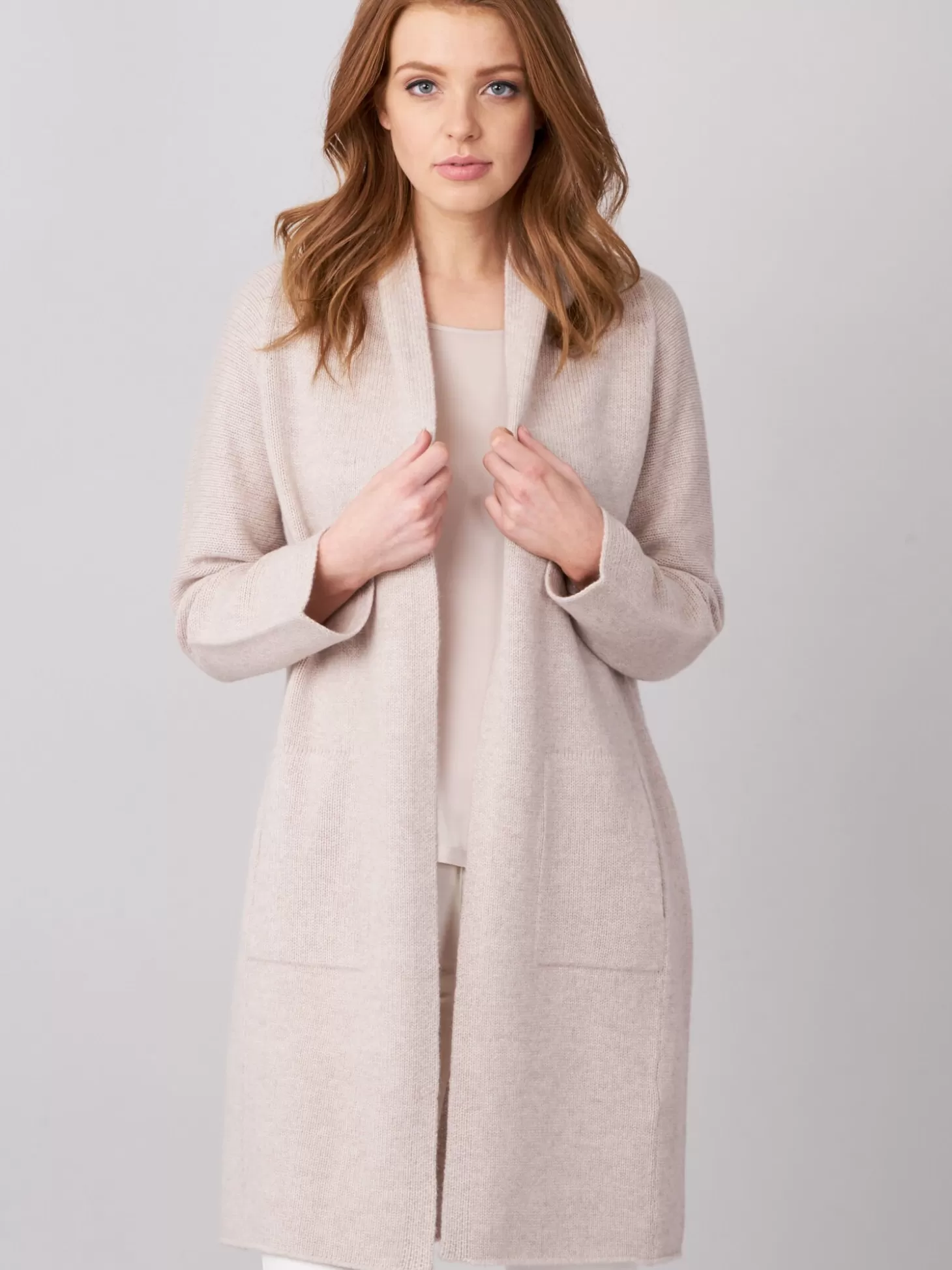 REPEAT cashmere Luxueux Cardigan En Cachemire Biologique A Grosse Maille Beige Online