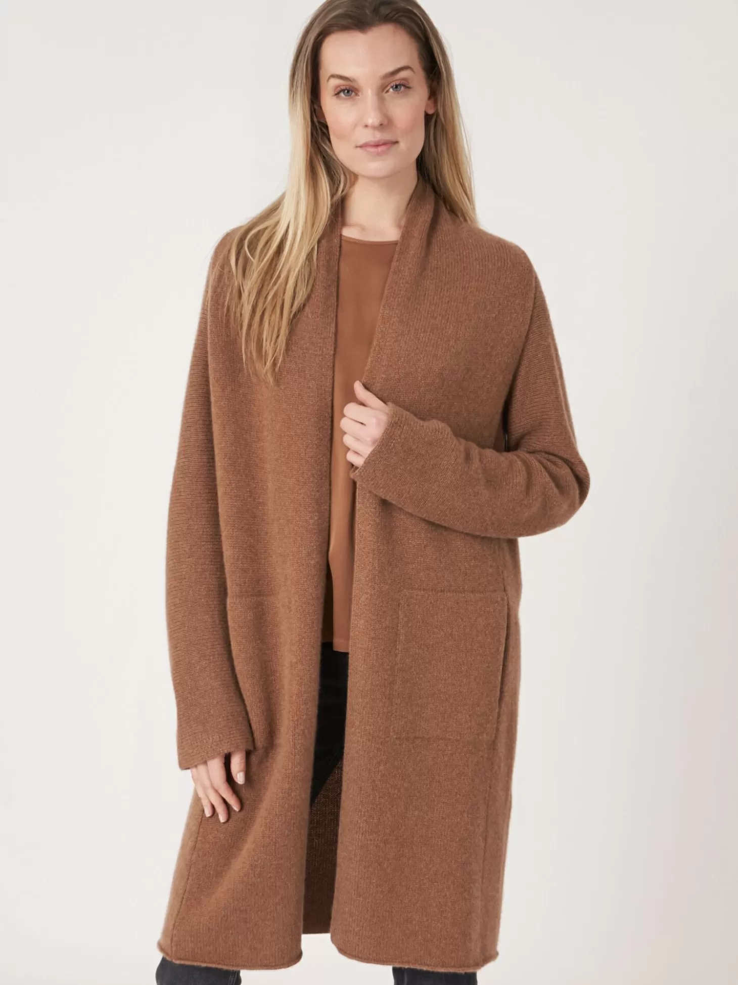 REPEAT cashmere Luxueux Cardigan En Cachemire Biologique A Grosse Maille Hazel Discount