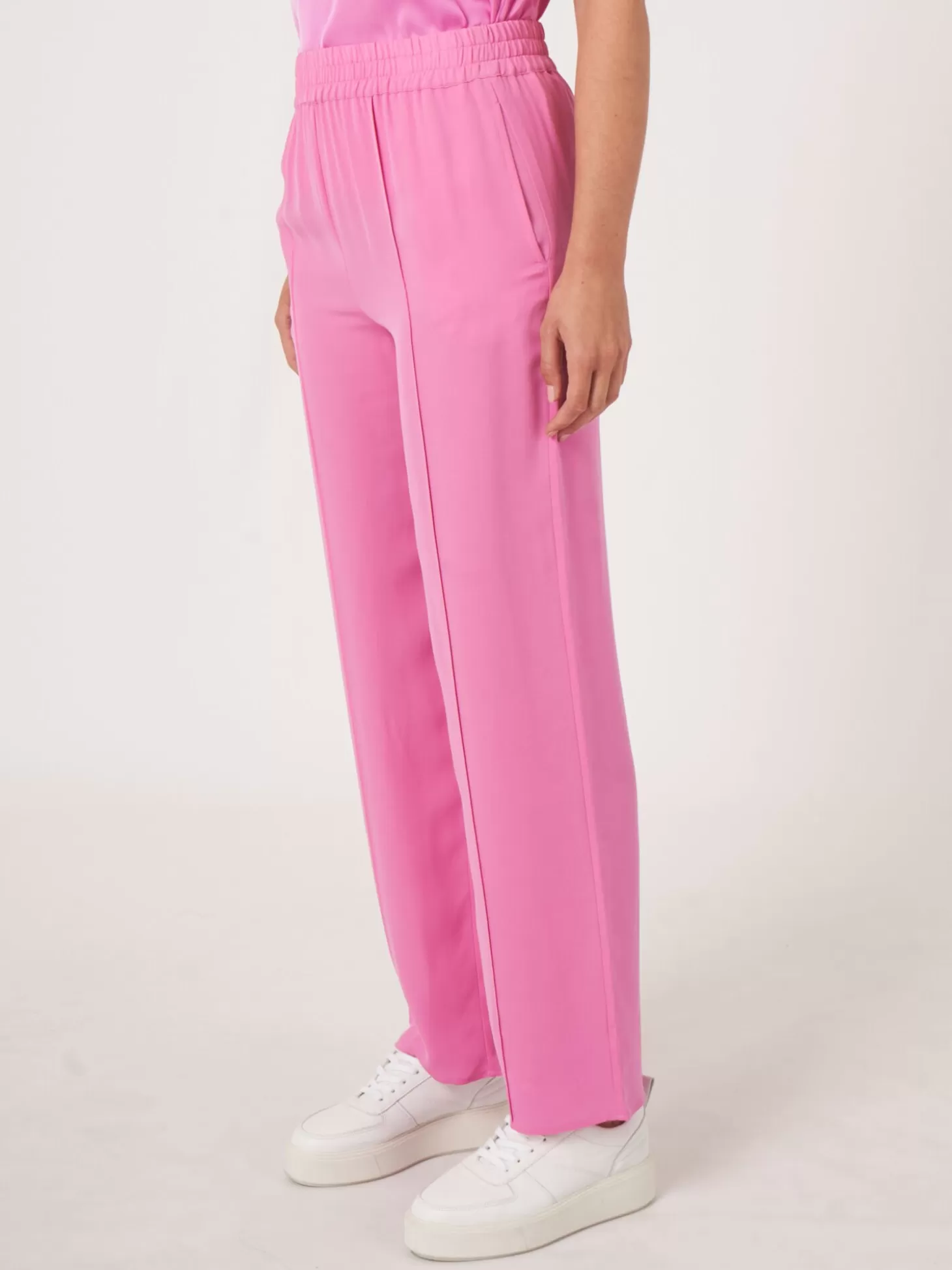 REPEAT cashmere Pantalon Ample En Soie Blossom Cheap