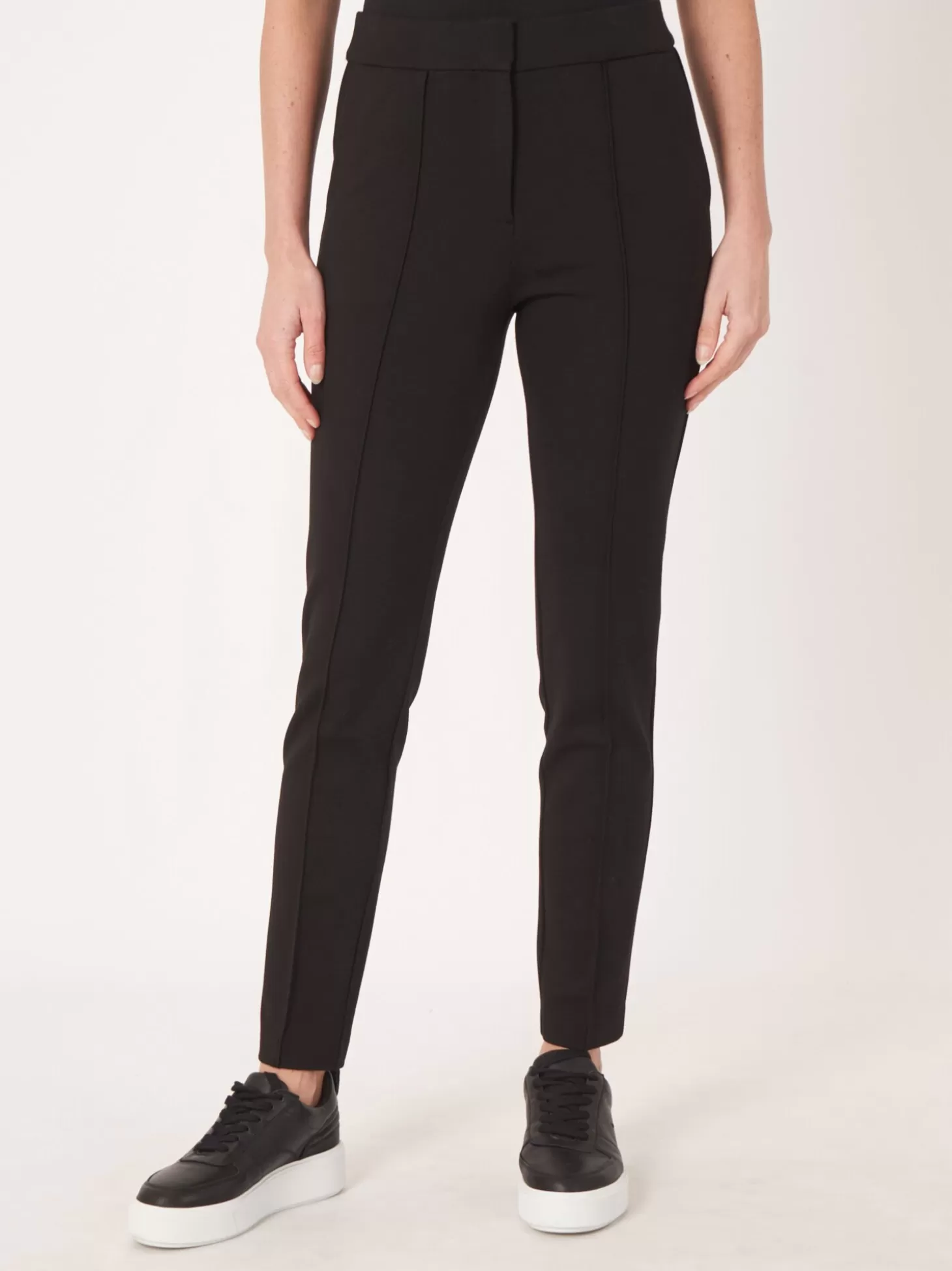 REPEAT cashmere Pantalon Avec Couture Sur Le Devant Black Store