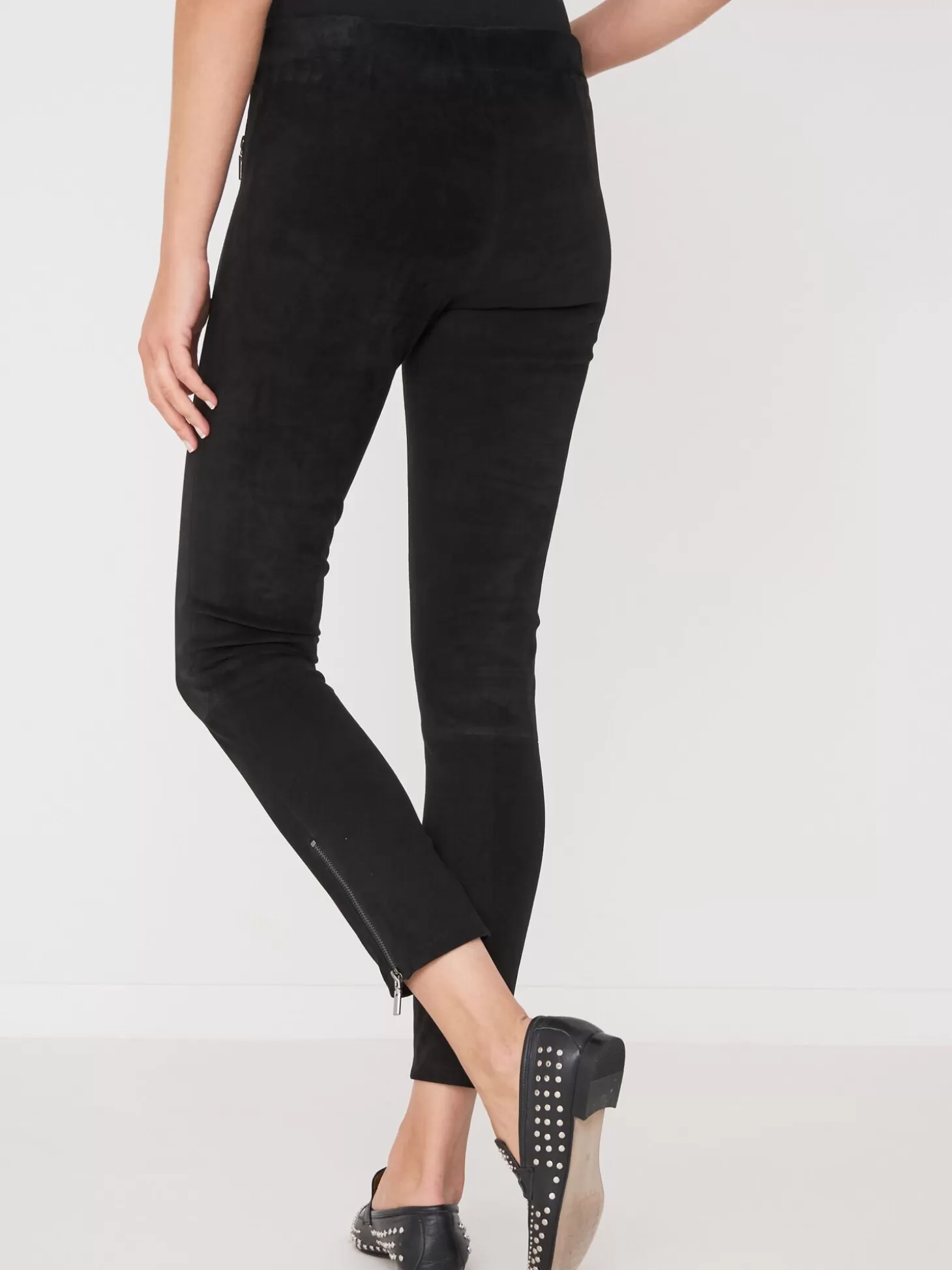 REPEAT cashmere Pantalon En Daim Black Best