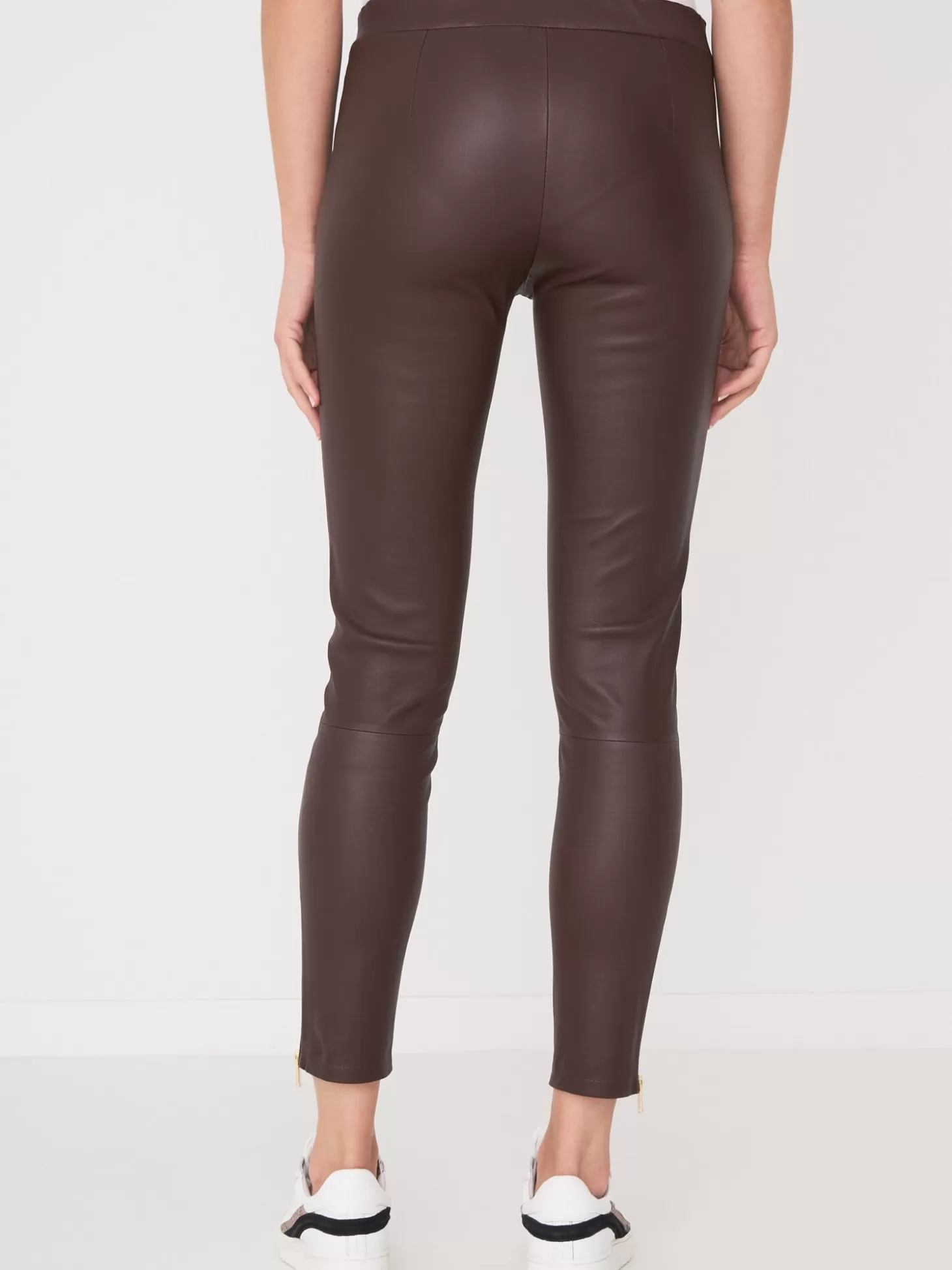 REPEAT cashmere Pantalon Femme En Cuir Marone Online