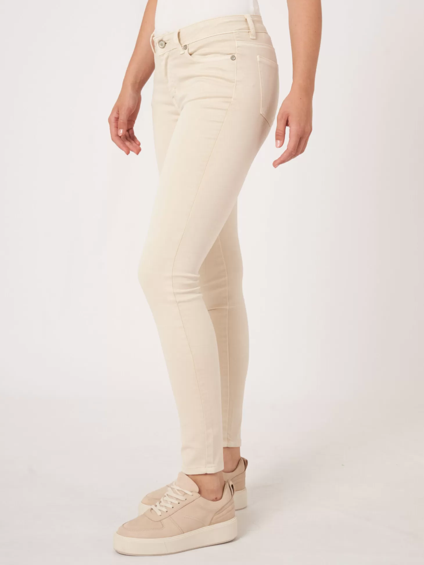 REPEAT cashmere Pantalon Skinny Pour Femme Ivory Best Sale