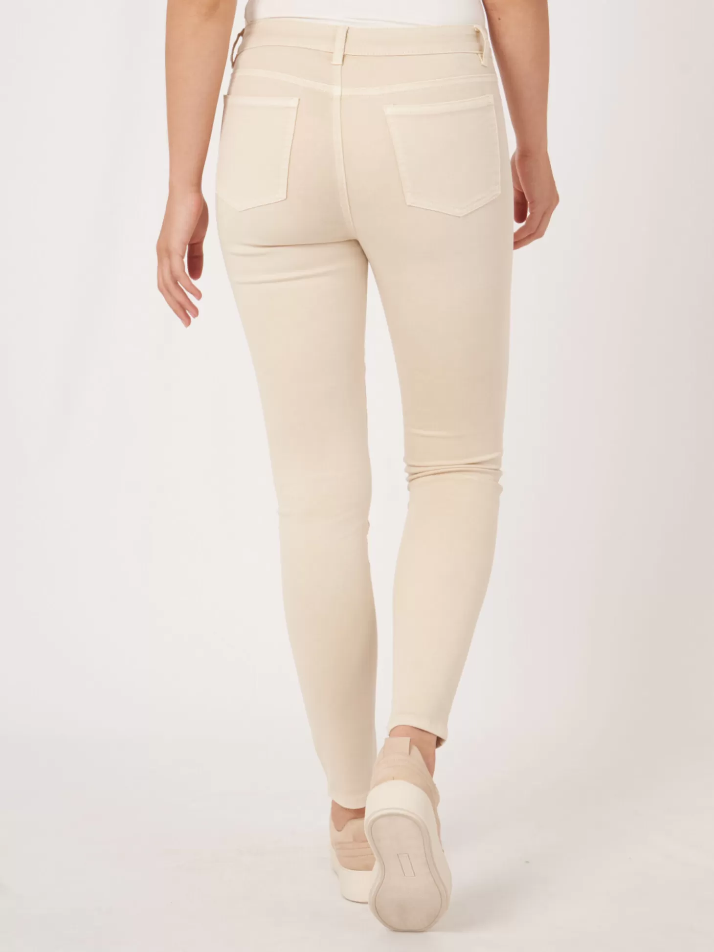 REPEAT cashmere Pantalon Skinny Pour Femme Ivory Best Sale