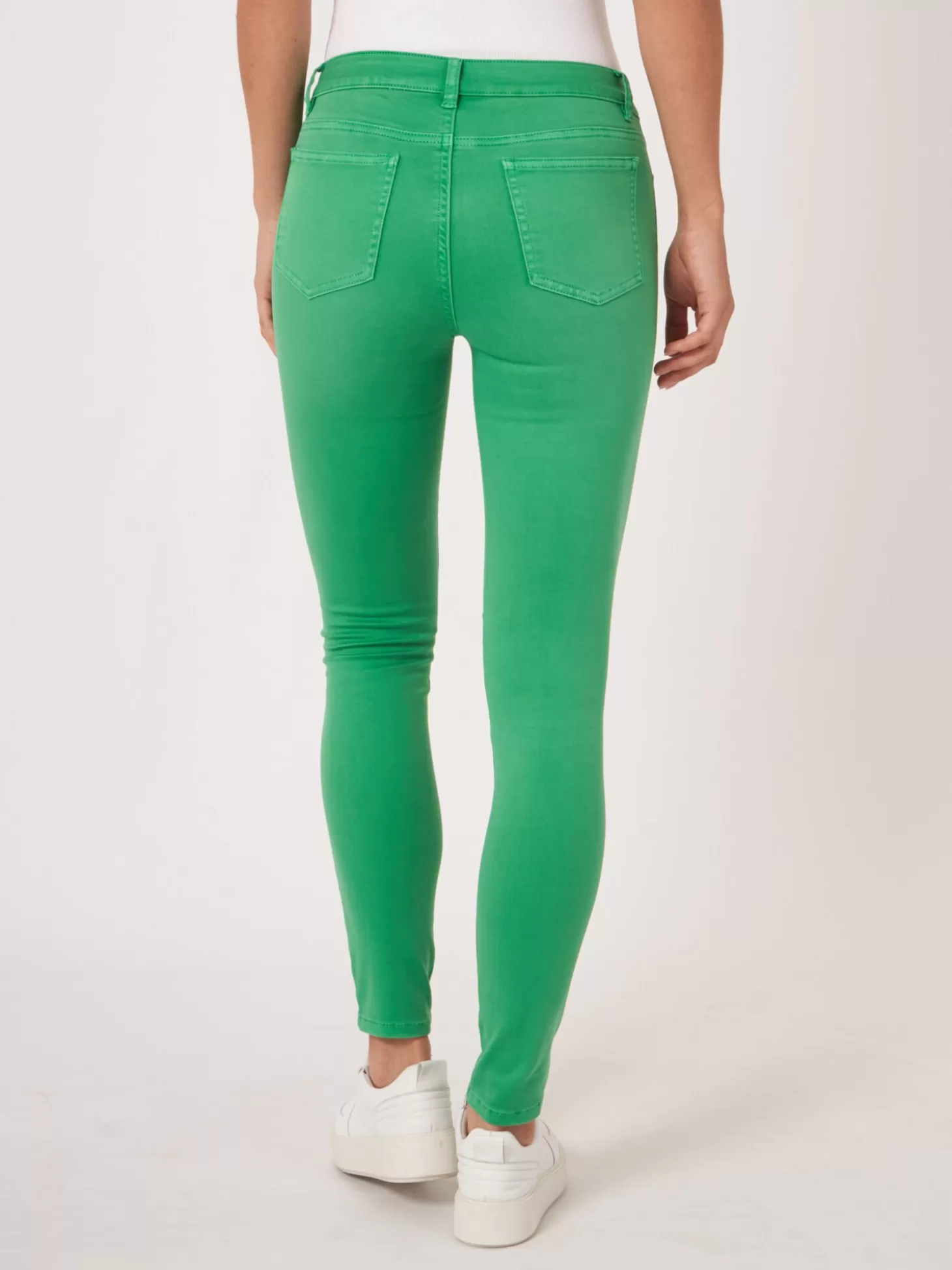 REPEAT cashmere Pantalon Skinny Pour Femme Green Store