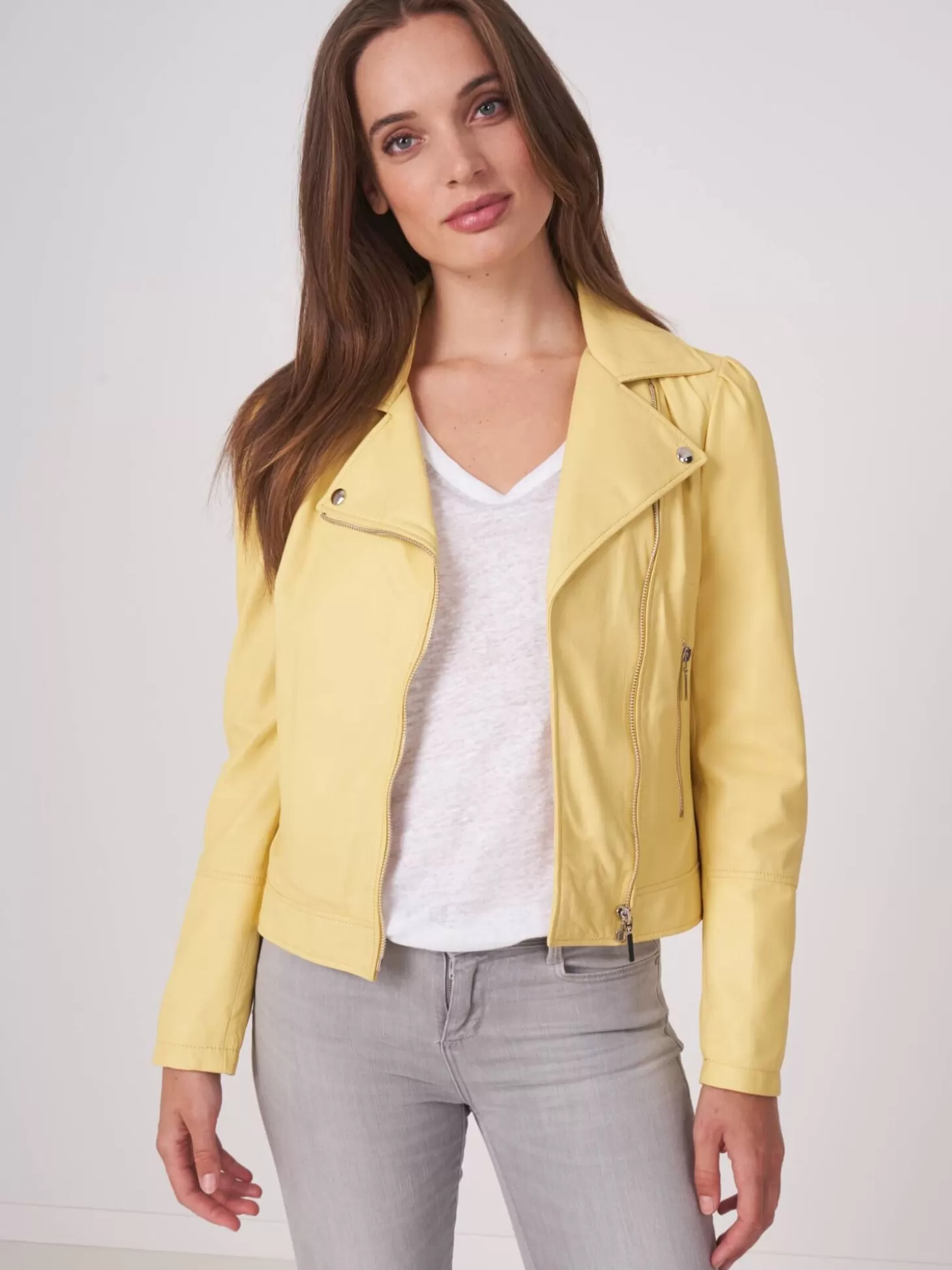 REPEAT cashmere Perfecto Avec Epaules Froncees Lemonade Outlet