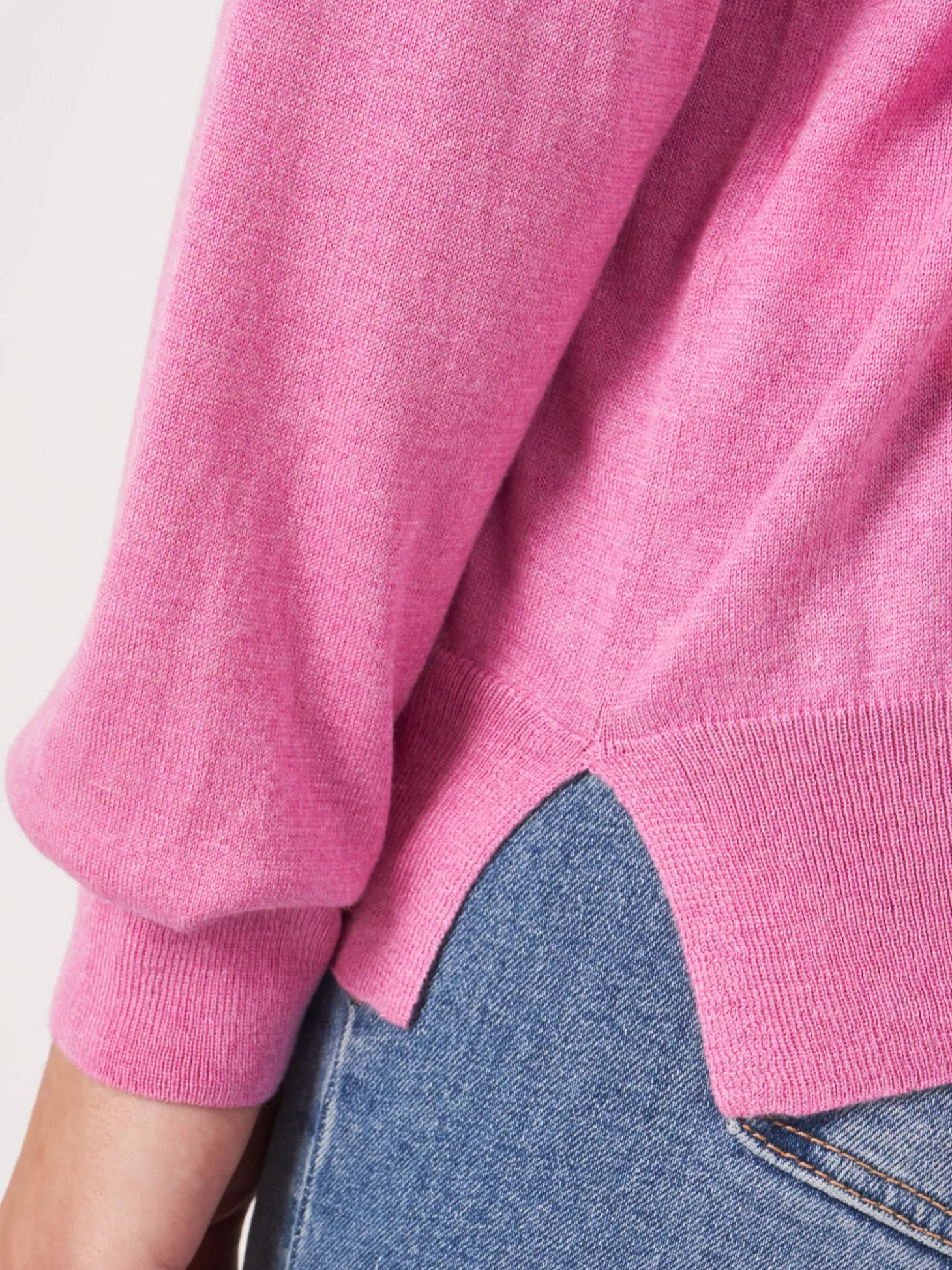 REPEAT cashmere Pull A Col En V En Cachemire Et Soie Melanges Blossom Best