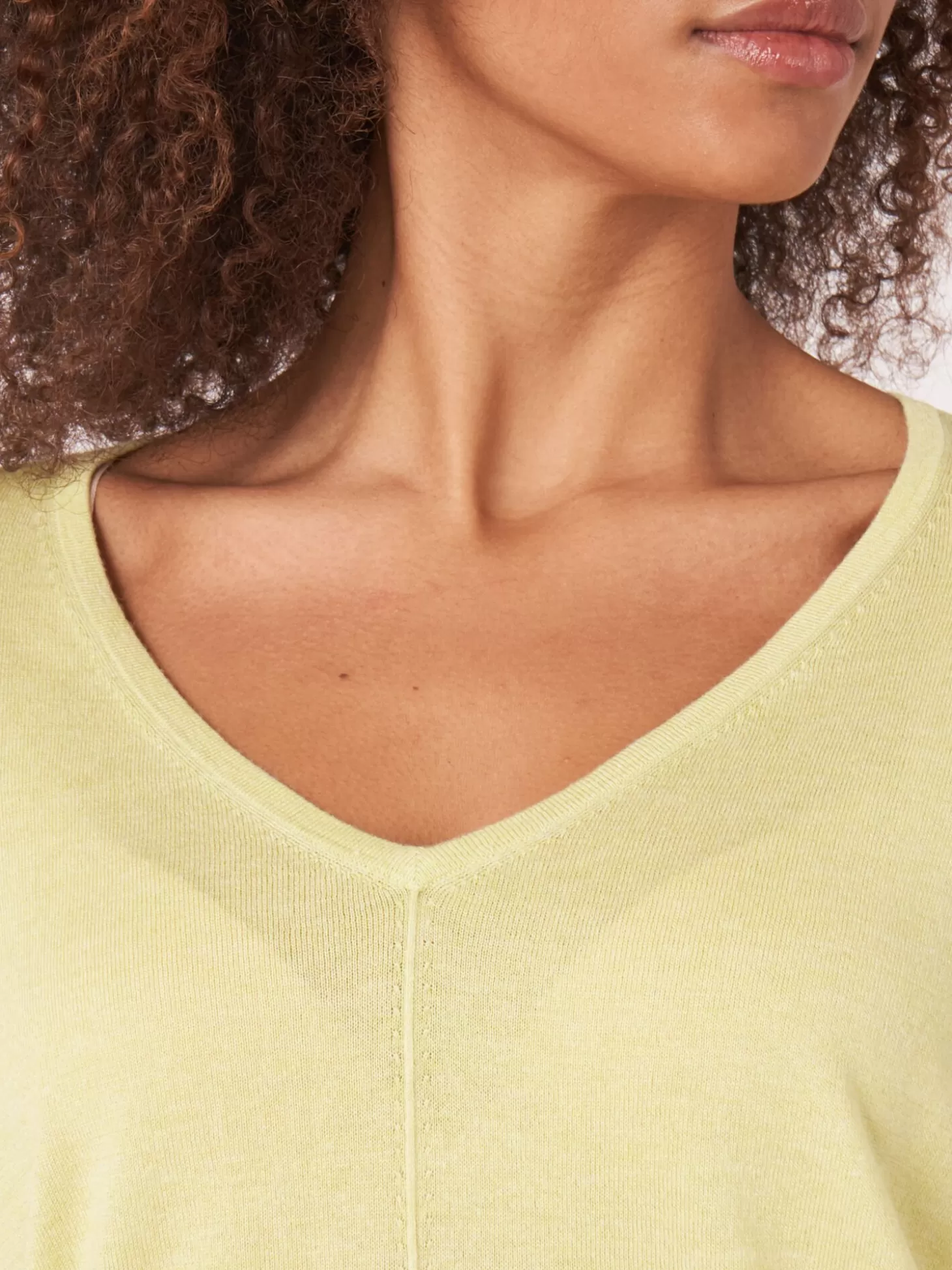 REPEAT cashmere Pull A Col En V En Cachemire Et Soie Melanges Soda Store