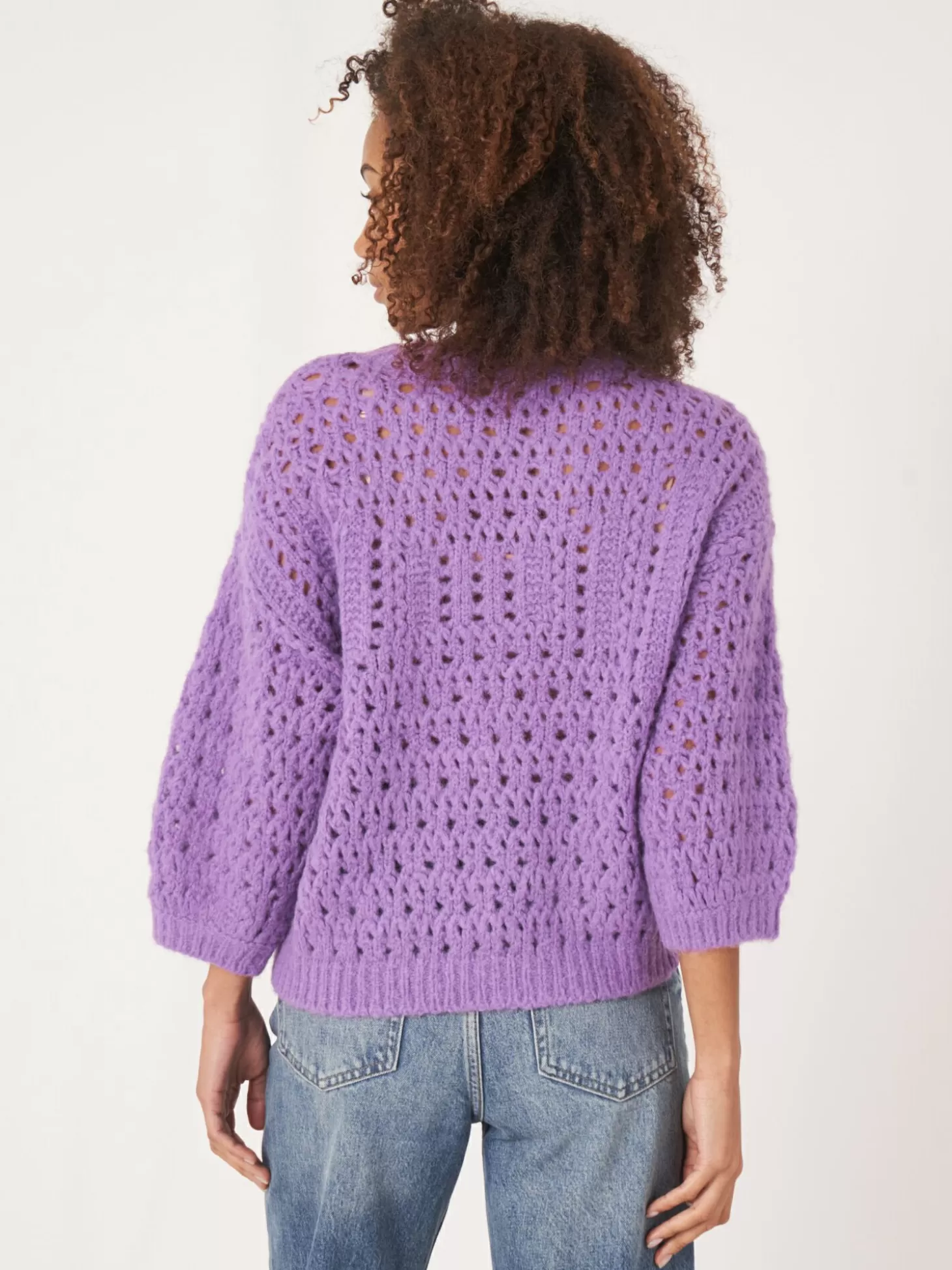 REPEAT cashmere Pull Ajoure Lilac Outlet