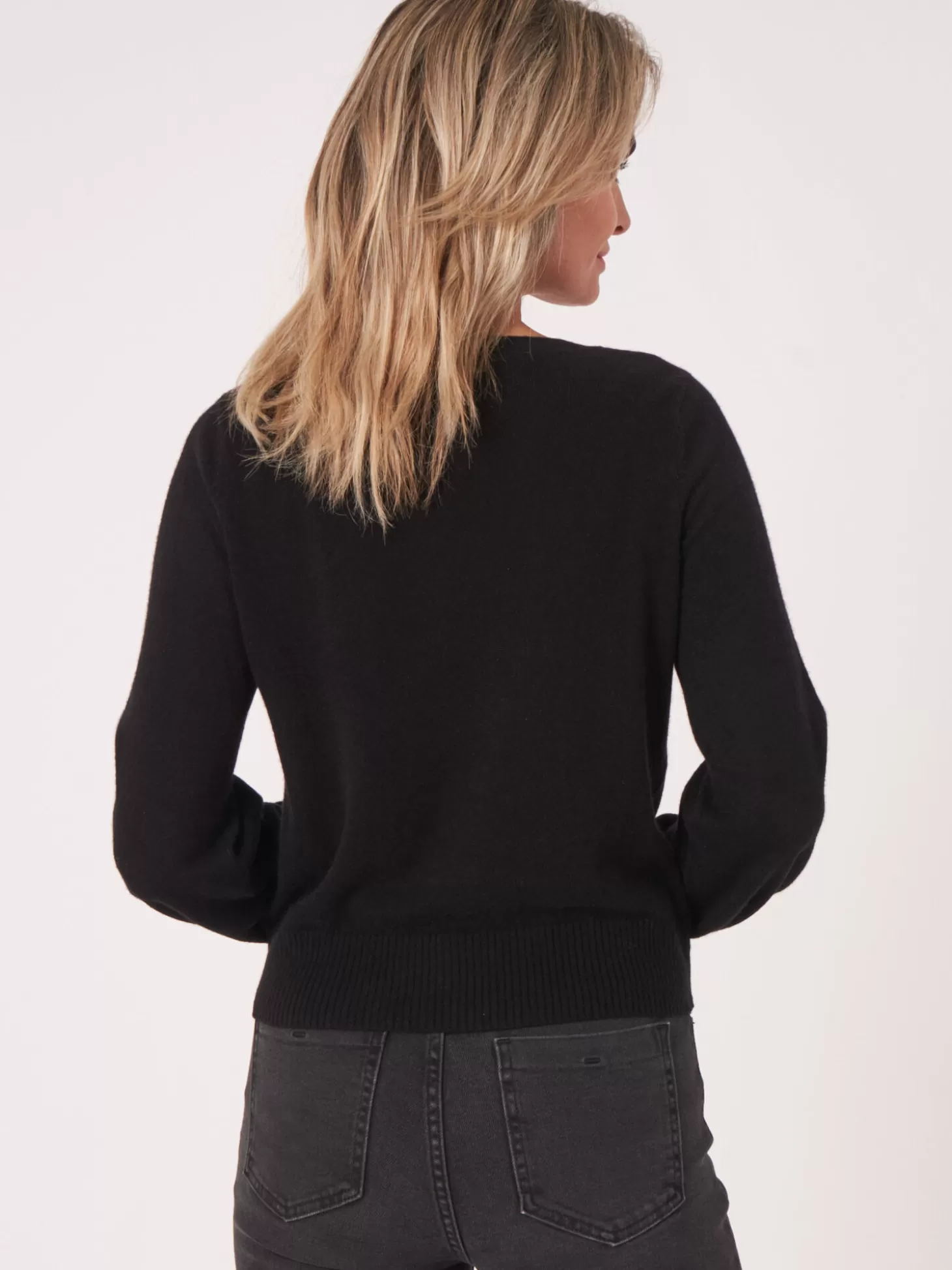 REPEAT cashmere Pull Avec Ourlet Torsade En Cachemire Biologique Black Online