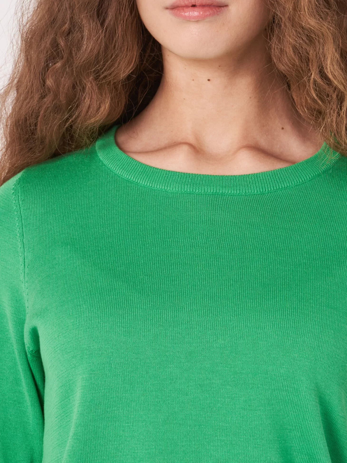 REPEAT cashmere Pull Basique A Manches Courtes En Maille Fine En Coton Melange Green Outlet