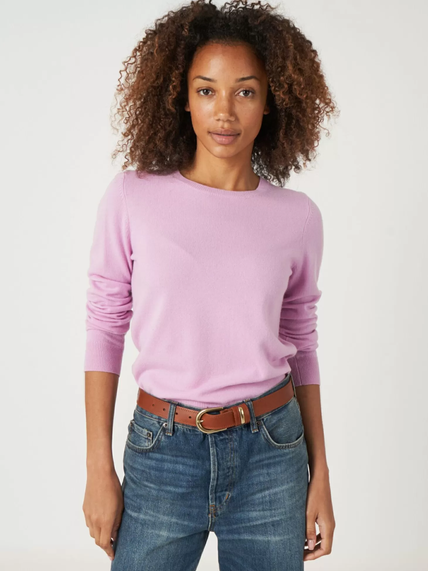 REPEAT cashmere Pull Basique En Cachemire Biologique Avec Encolure Ronde Candy Fashion