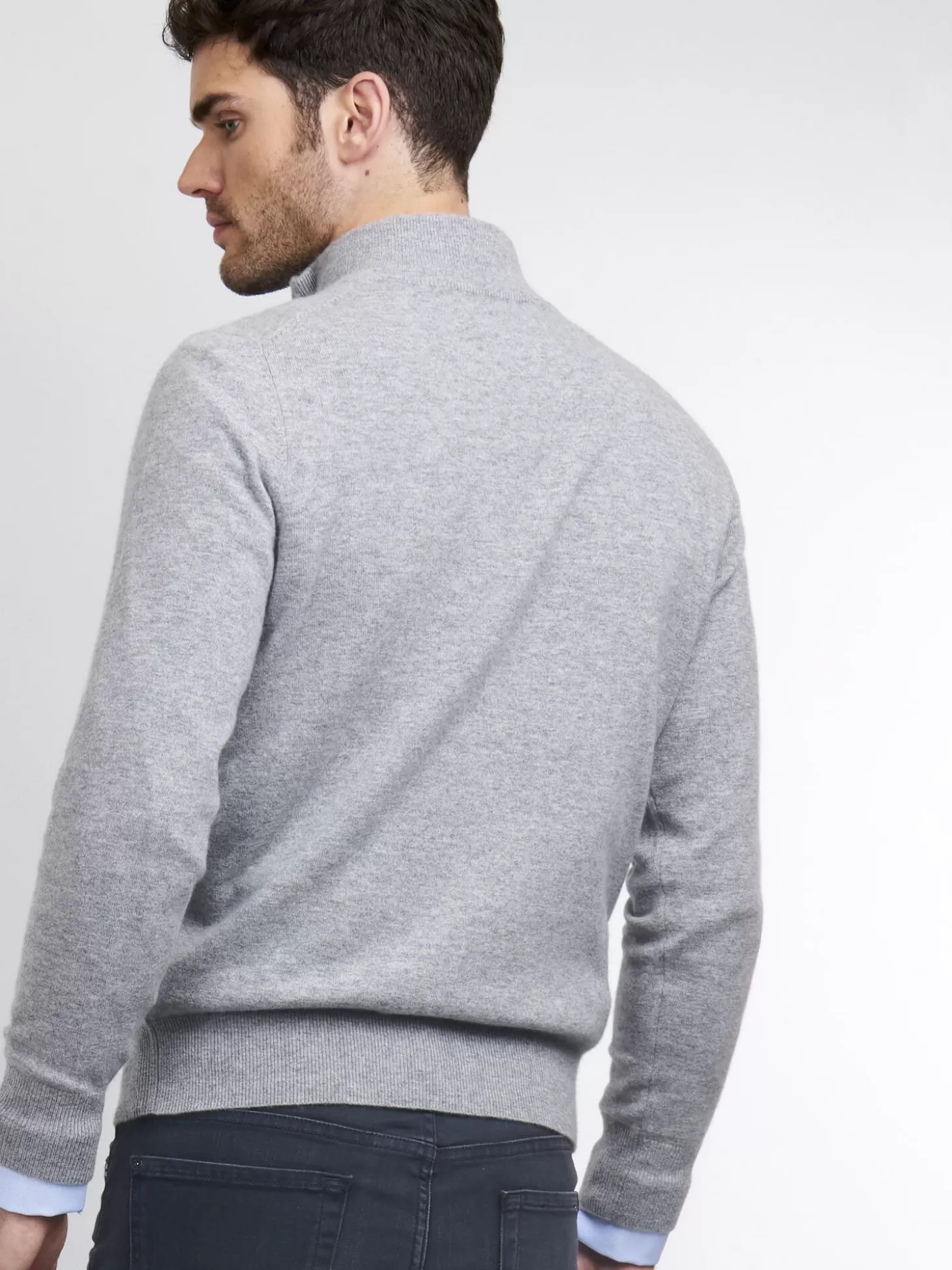 REPEAT cashmere Pull Camionneur En Cachemire Light Grey Cheap