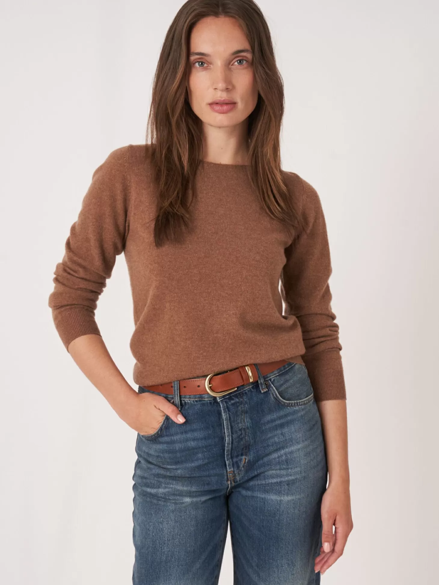 REPEAT cashmere Pull Col Bateau En Cachemire Biologique Hazel Store