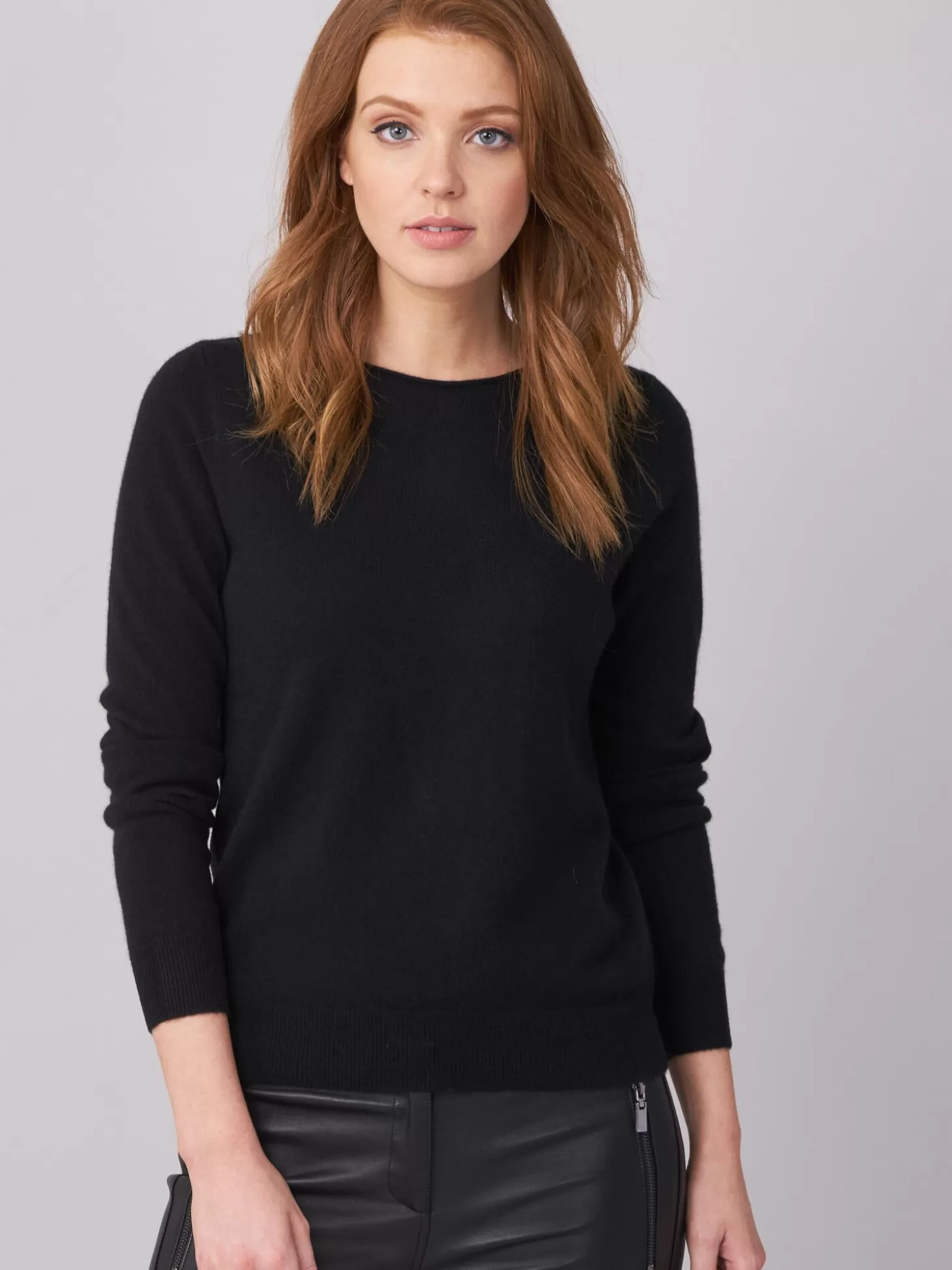 REPEAT cashmere Pull Col Bateau En Cachemire Biologique Black Flash Sale