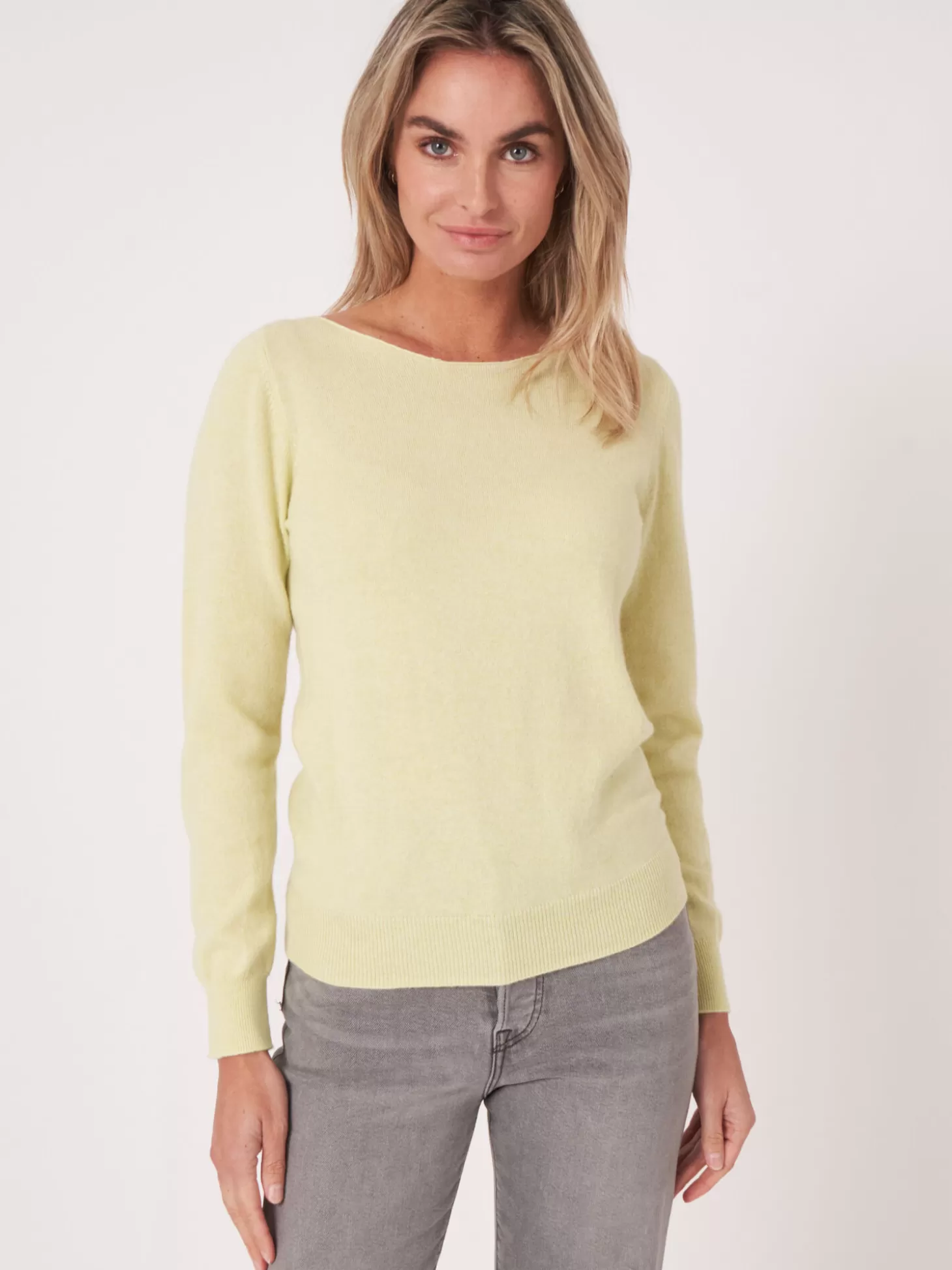 REPEAT cashmere Pull Col Bateau En Cachemire Biologique Soda Shop