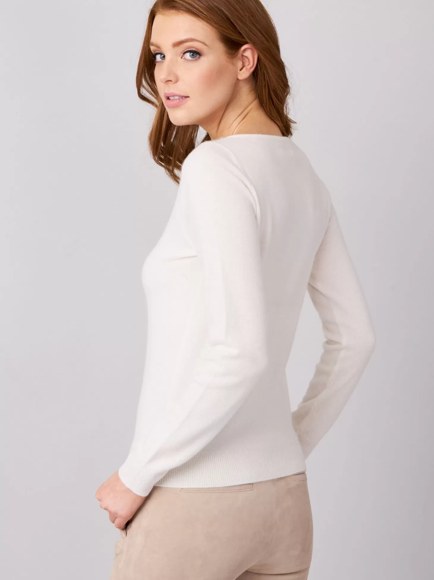 REPEAT cashmere Pull Col Bateau En Cachemire Biologique Cream Outlet